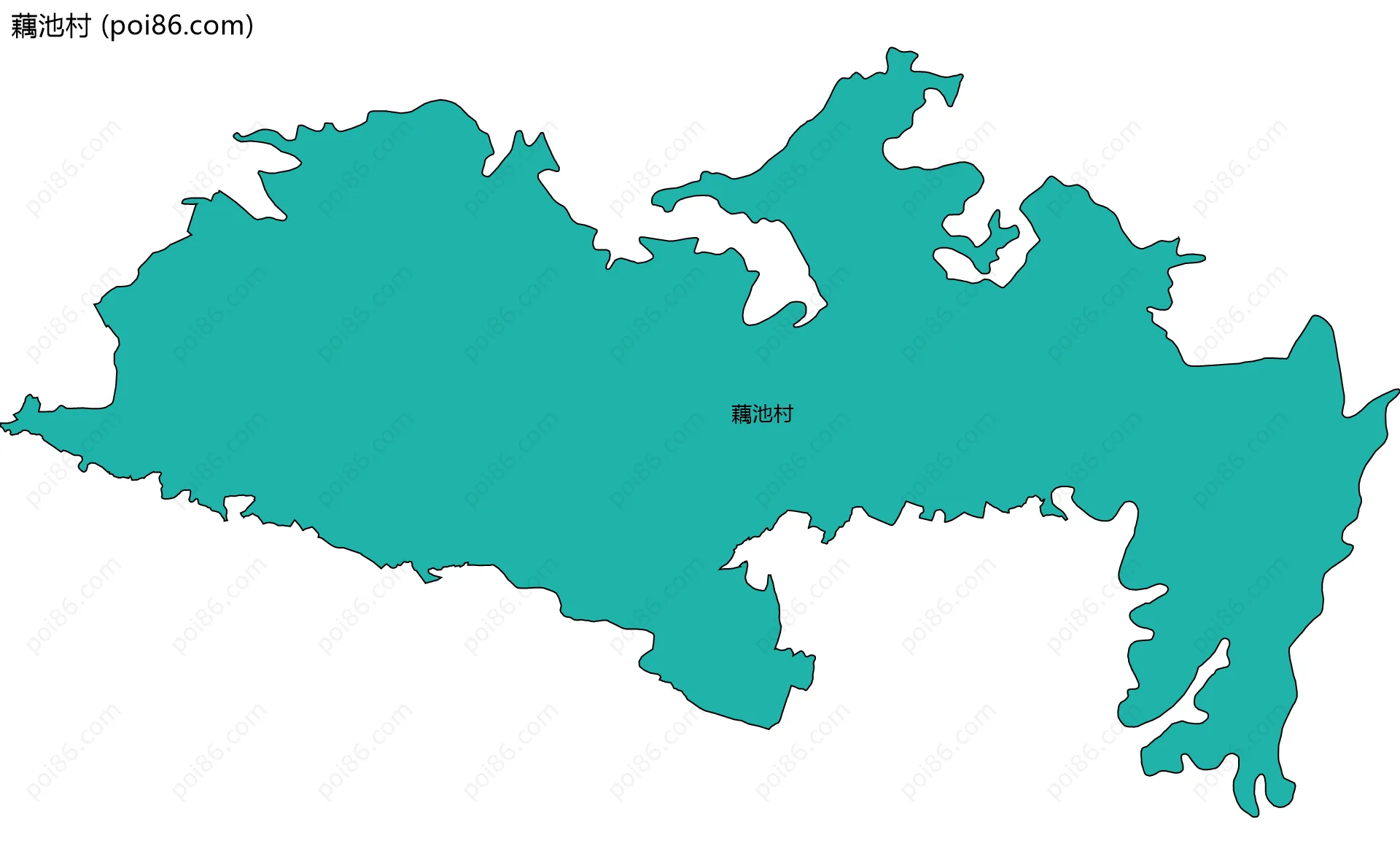 藕池村边界地图