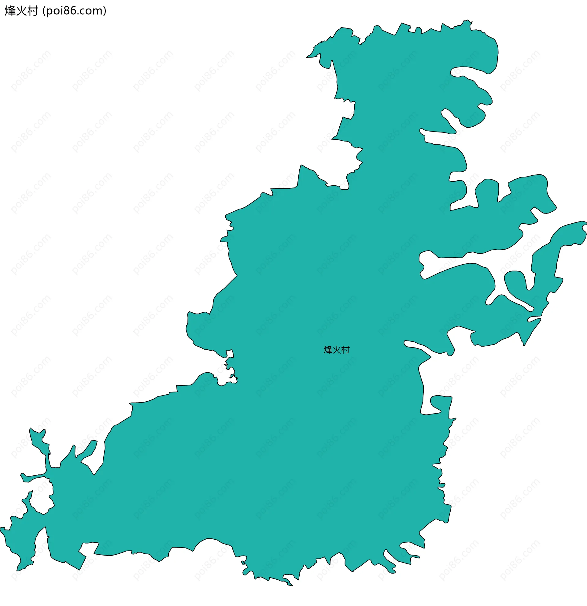 烽火村边界地图