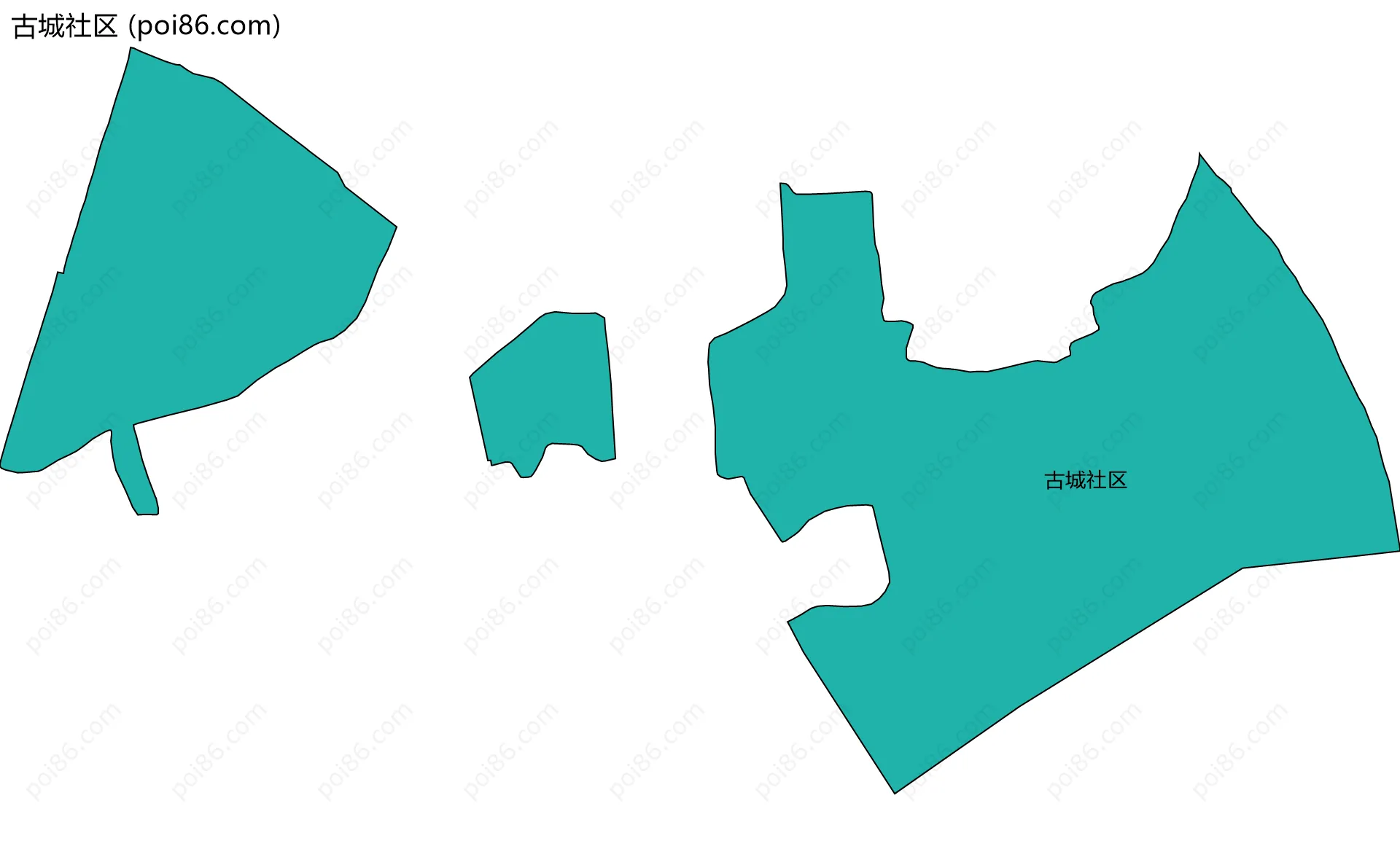 古城社区边界地图
