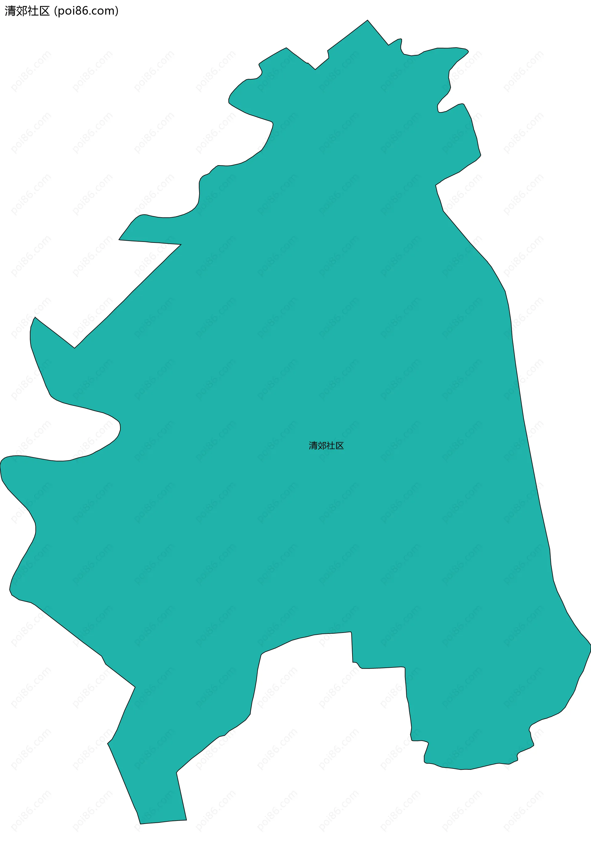 清郊社区边界地图
