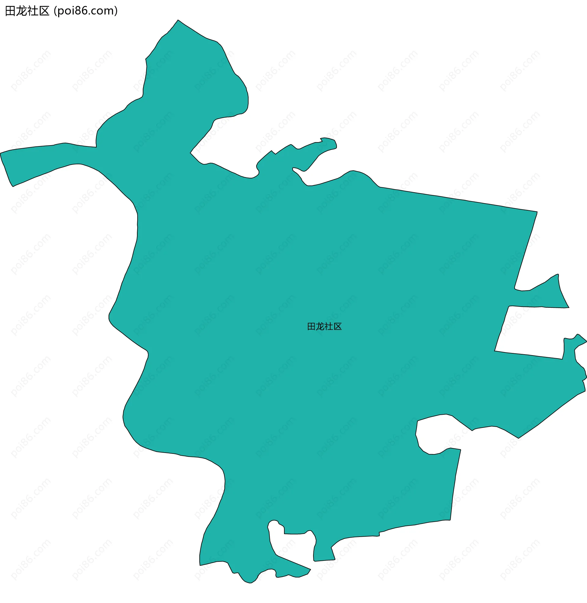 田龙社区边界地图