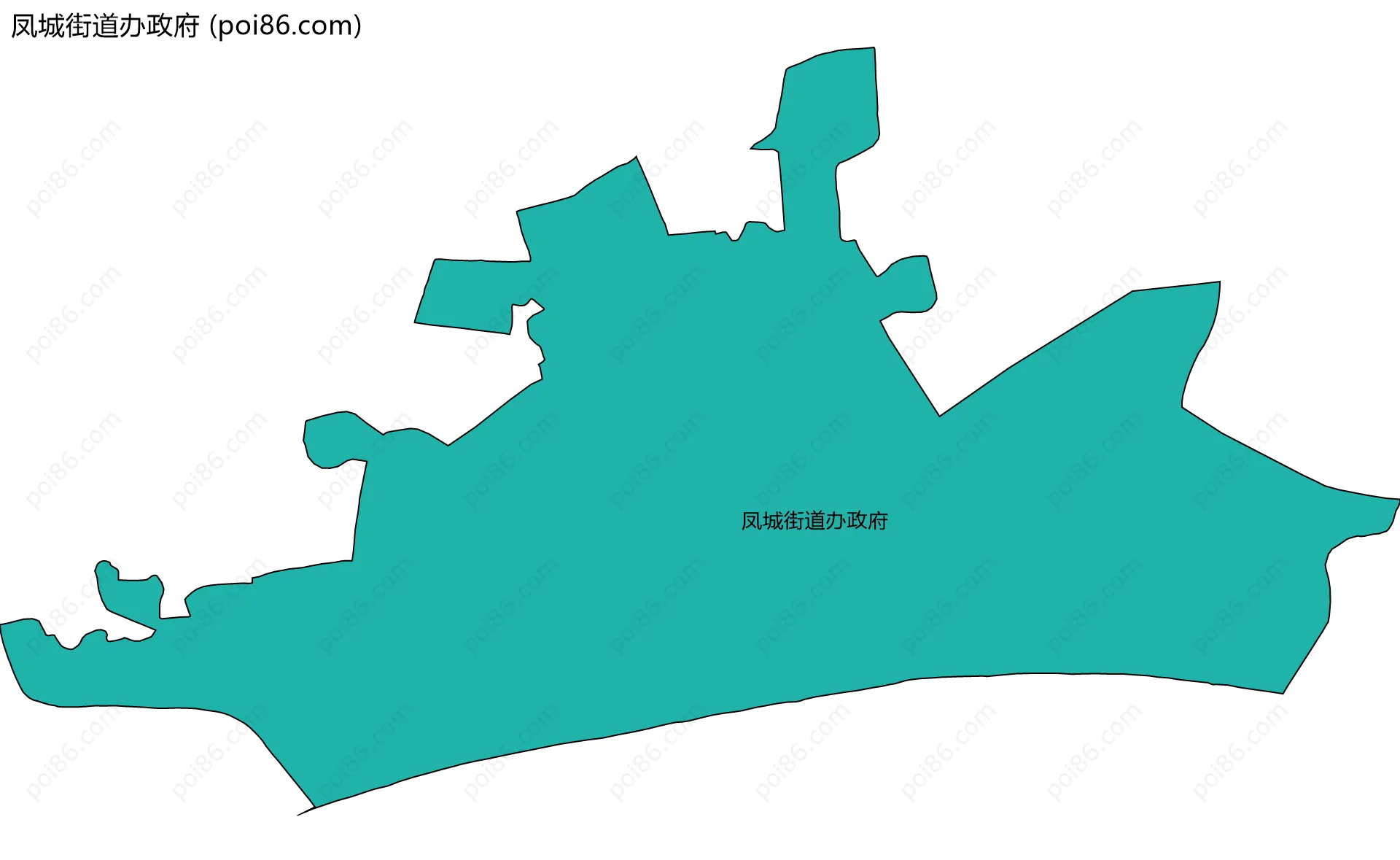 凤城街道办政府边界地图