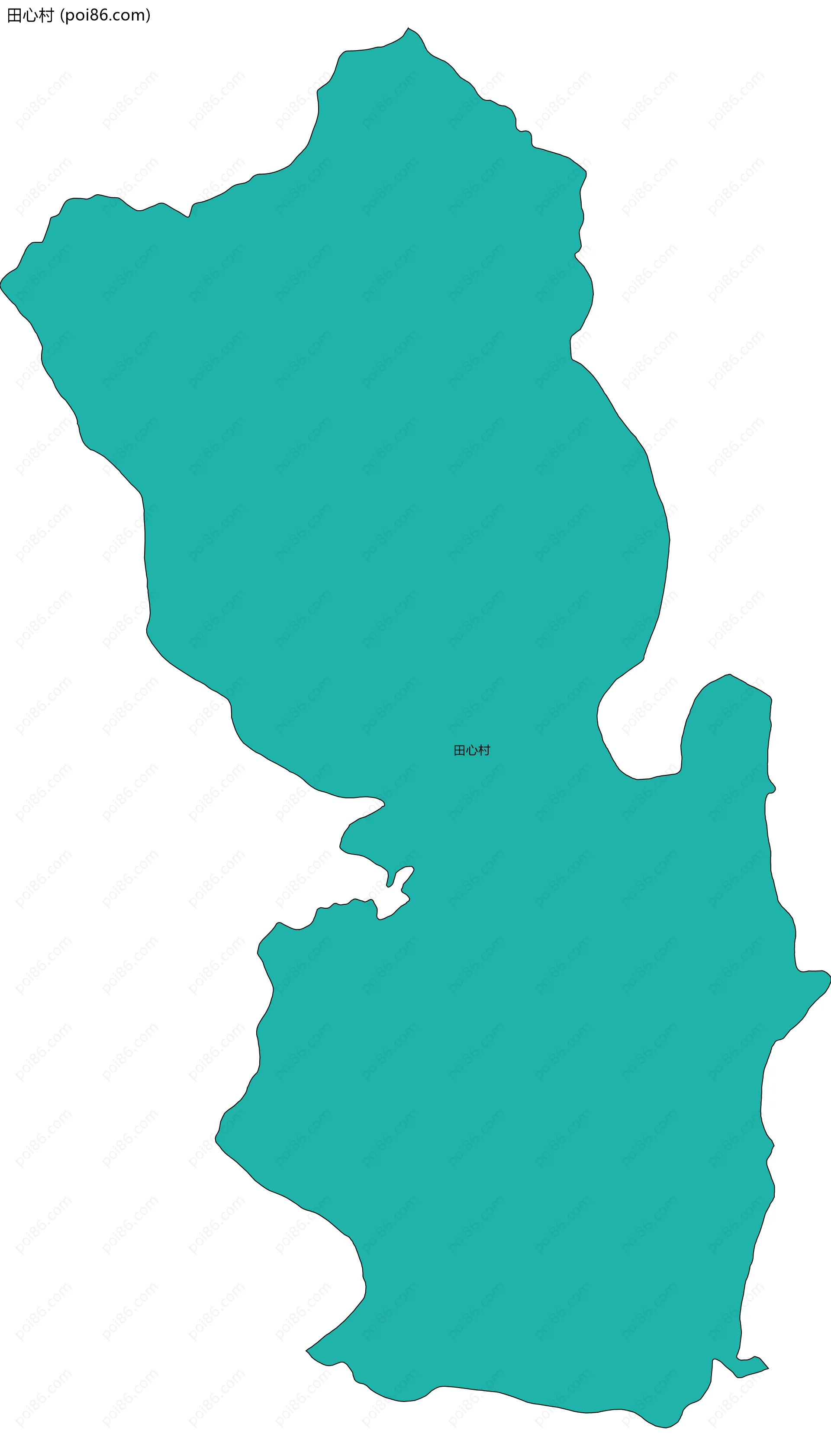 田心村边界地图