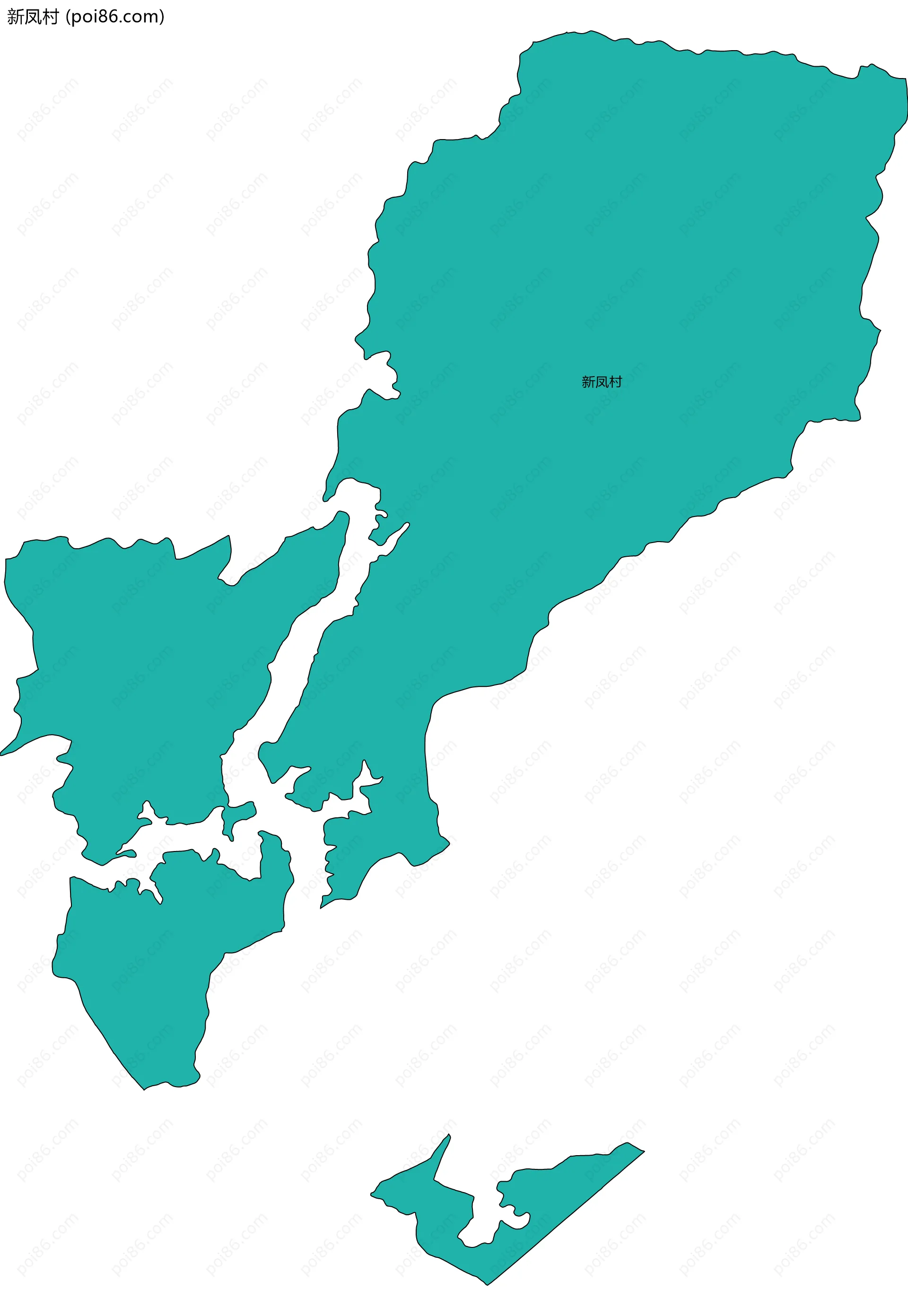 新凤村边界地图