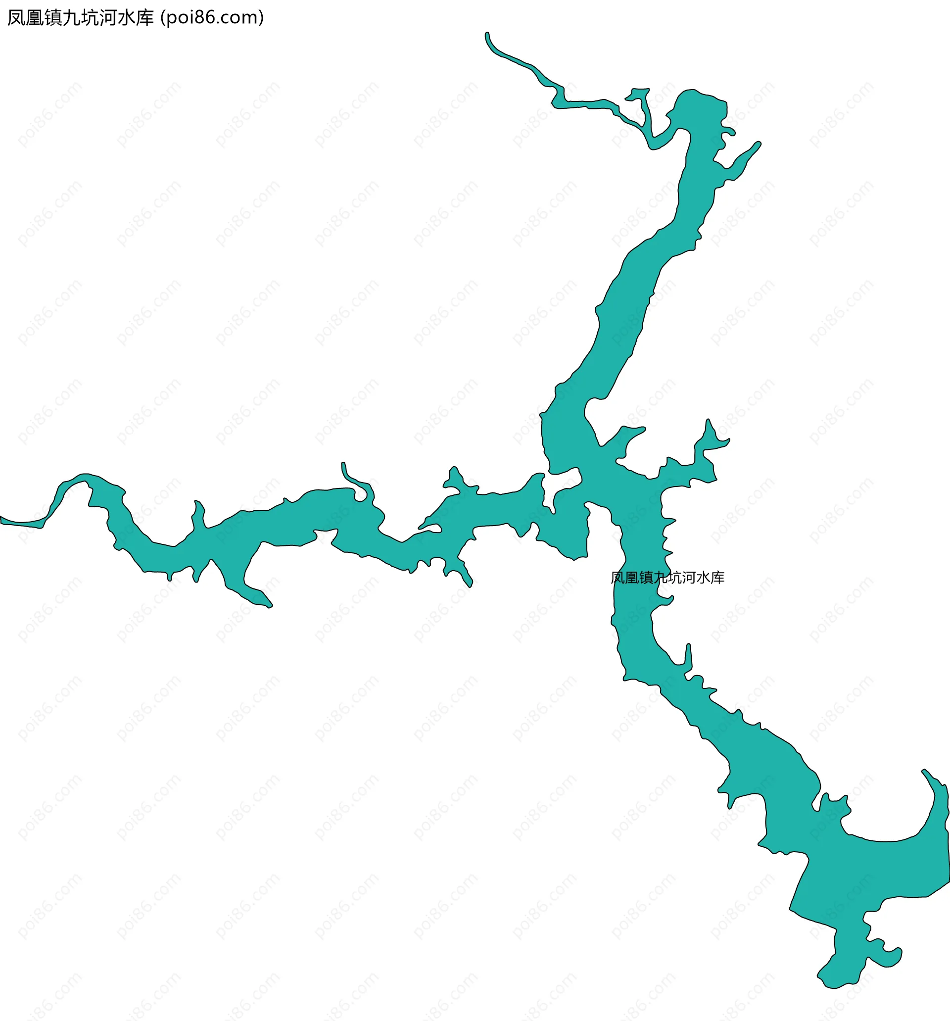 凤凰镇九坑河水库边界地图