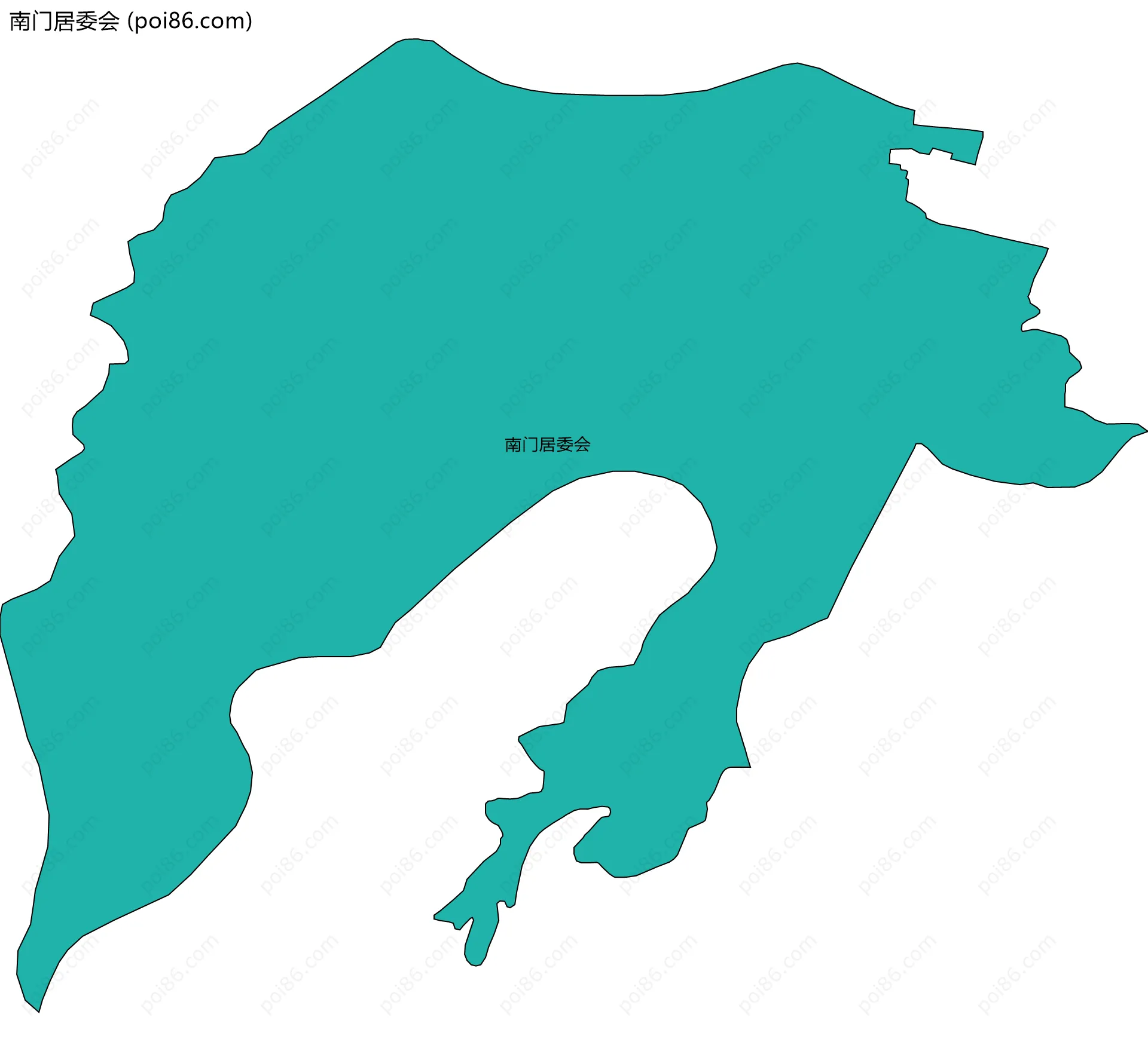 南门居委会边界地图