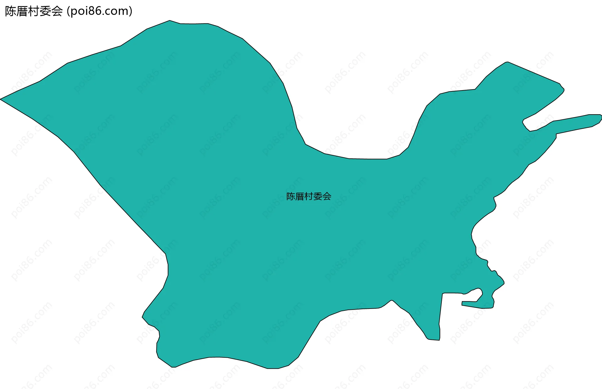 陈厝村委会边界地图