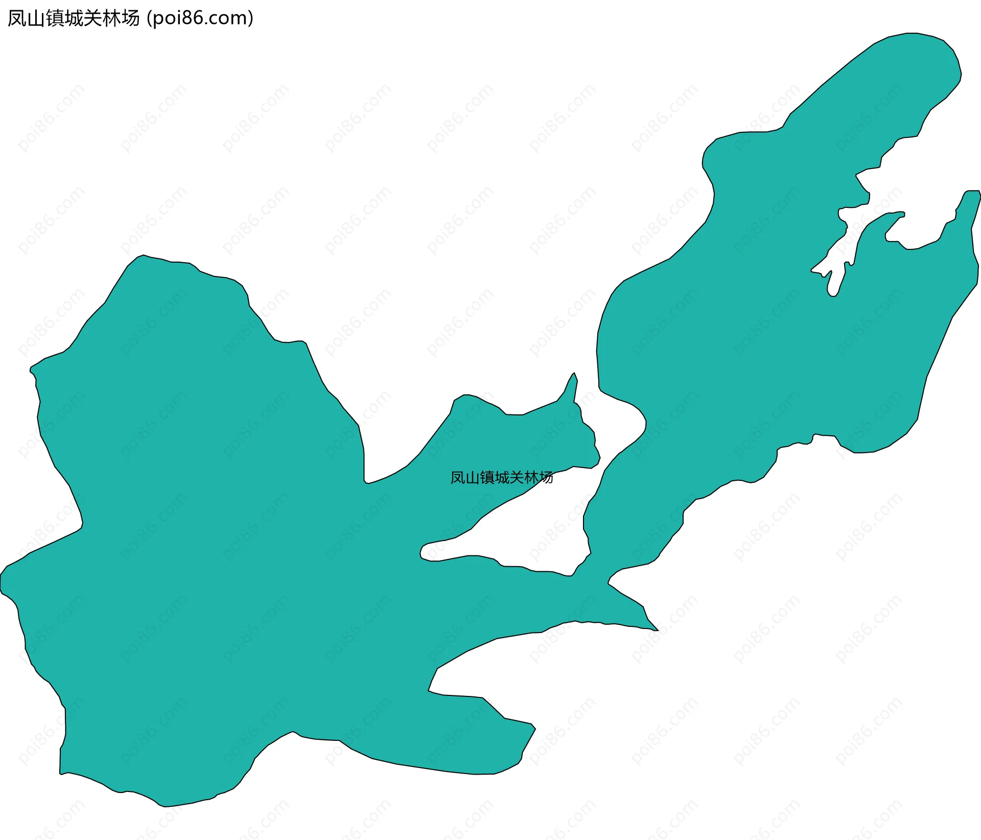 凤山镇城关林场边界地图