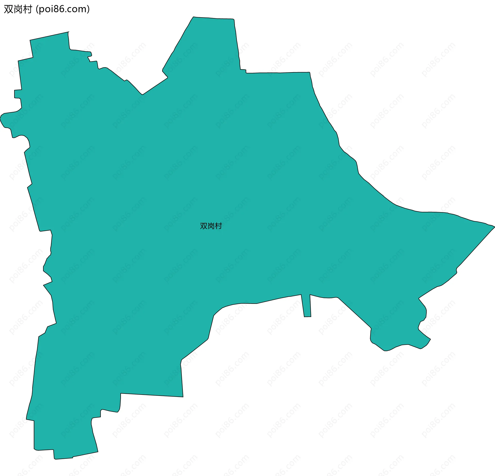 双岗村边界地图