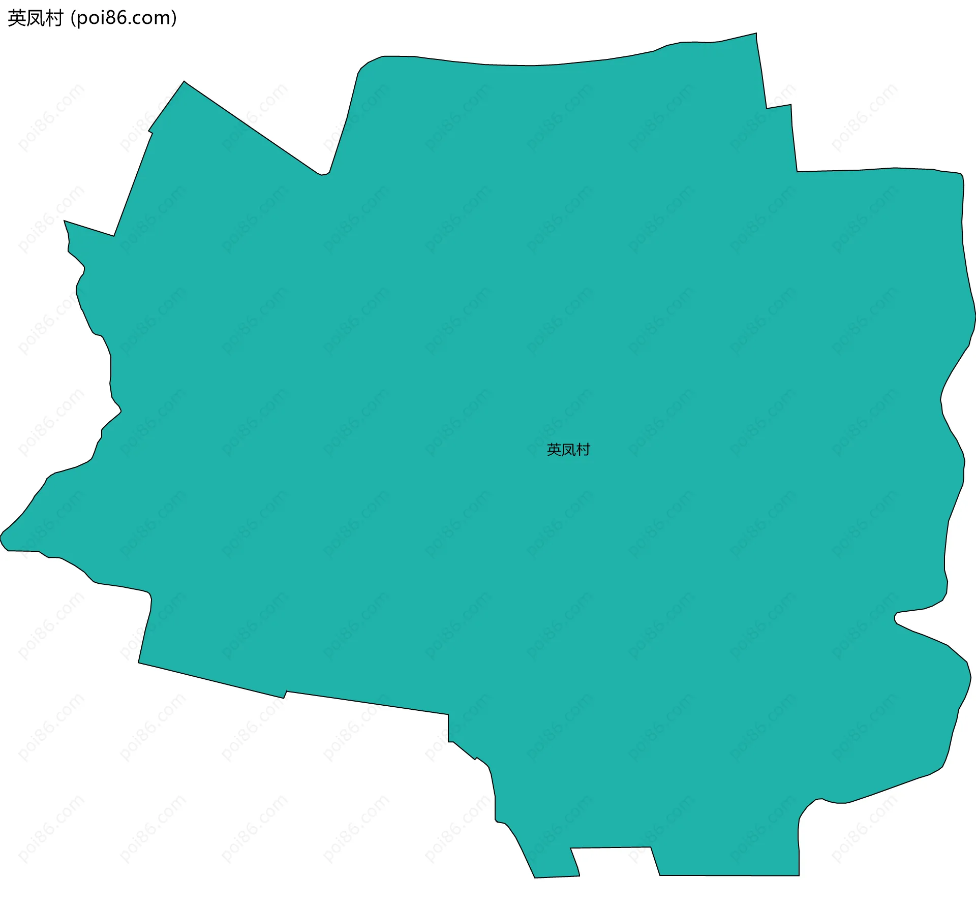 英凤村边界地图