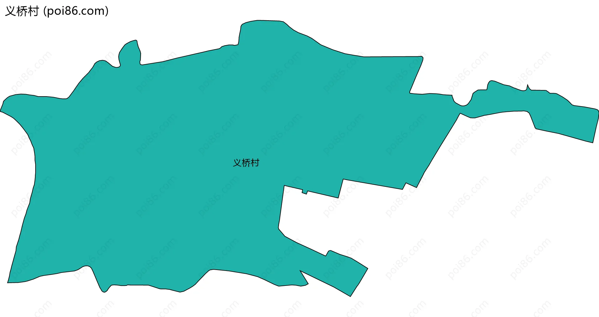 义桥村边界地图