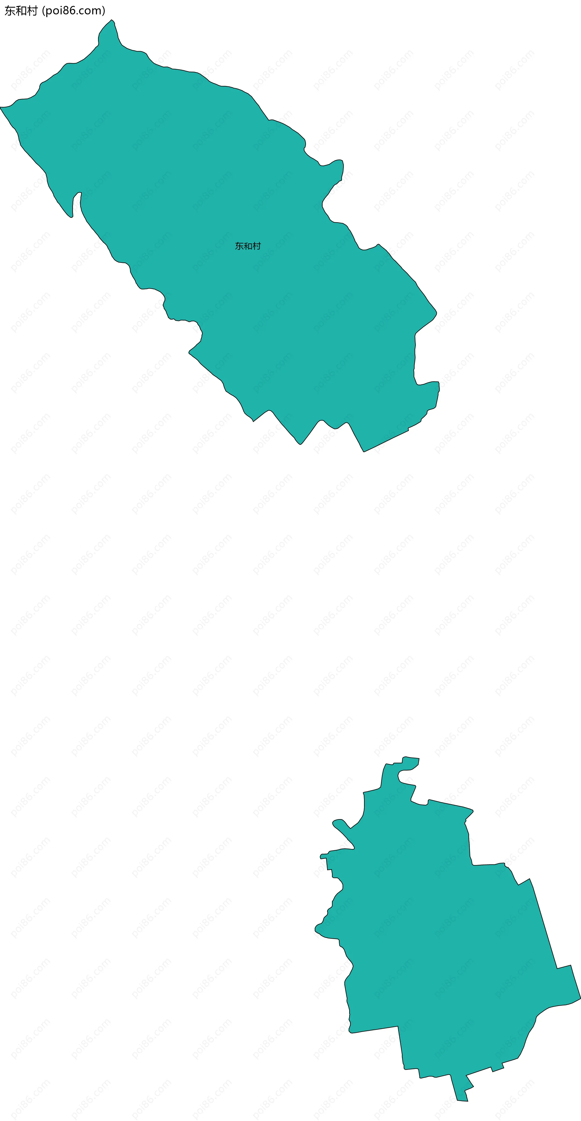 东和村边界地图