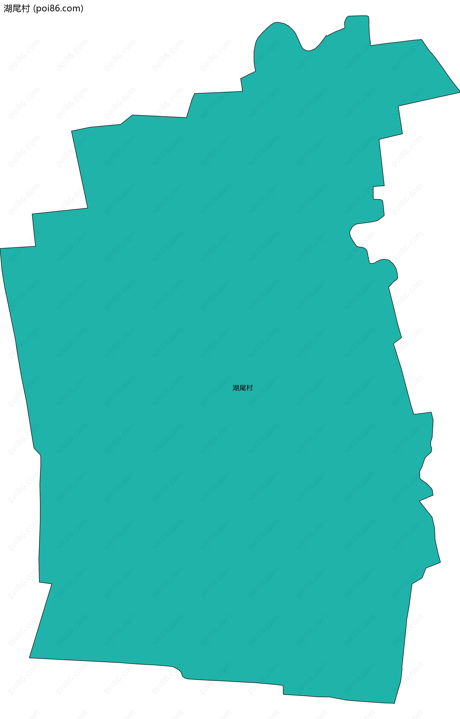 湖尾村边界地图