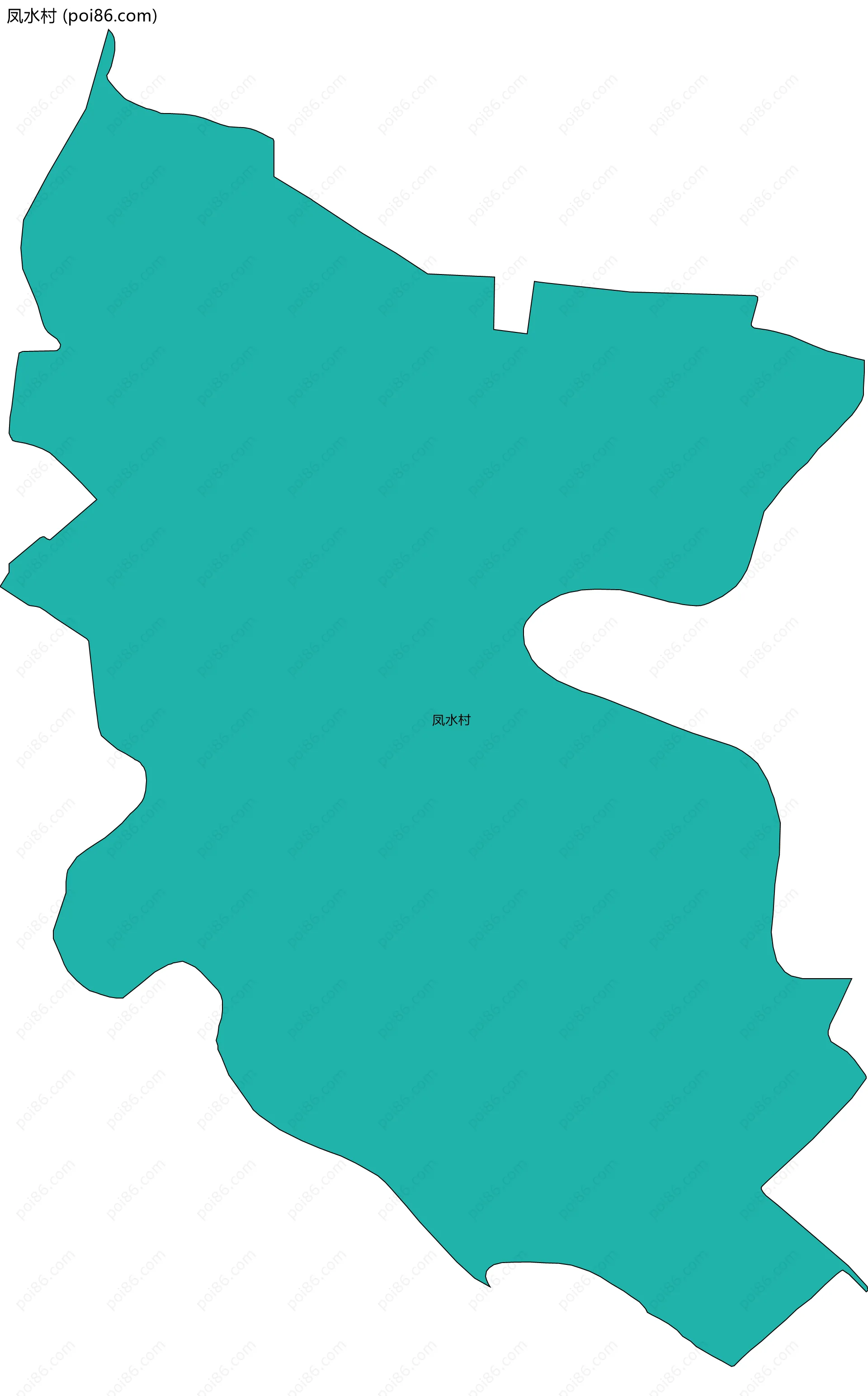 凤水村边界地图