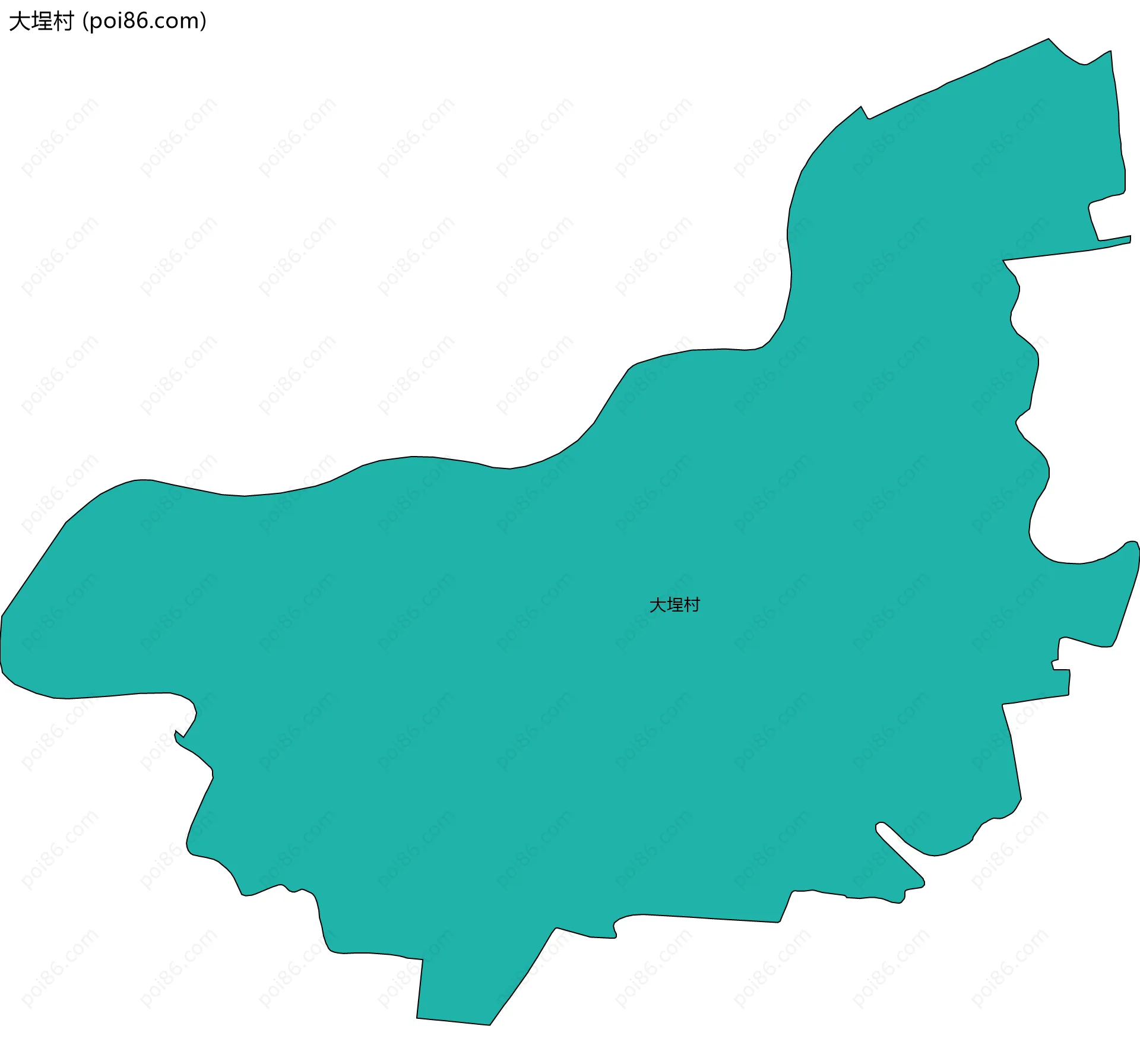 大埕村边界地图