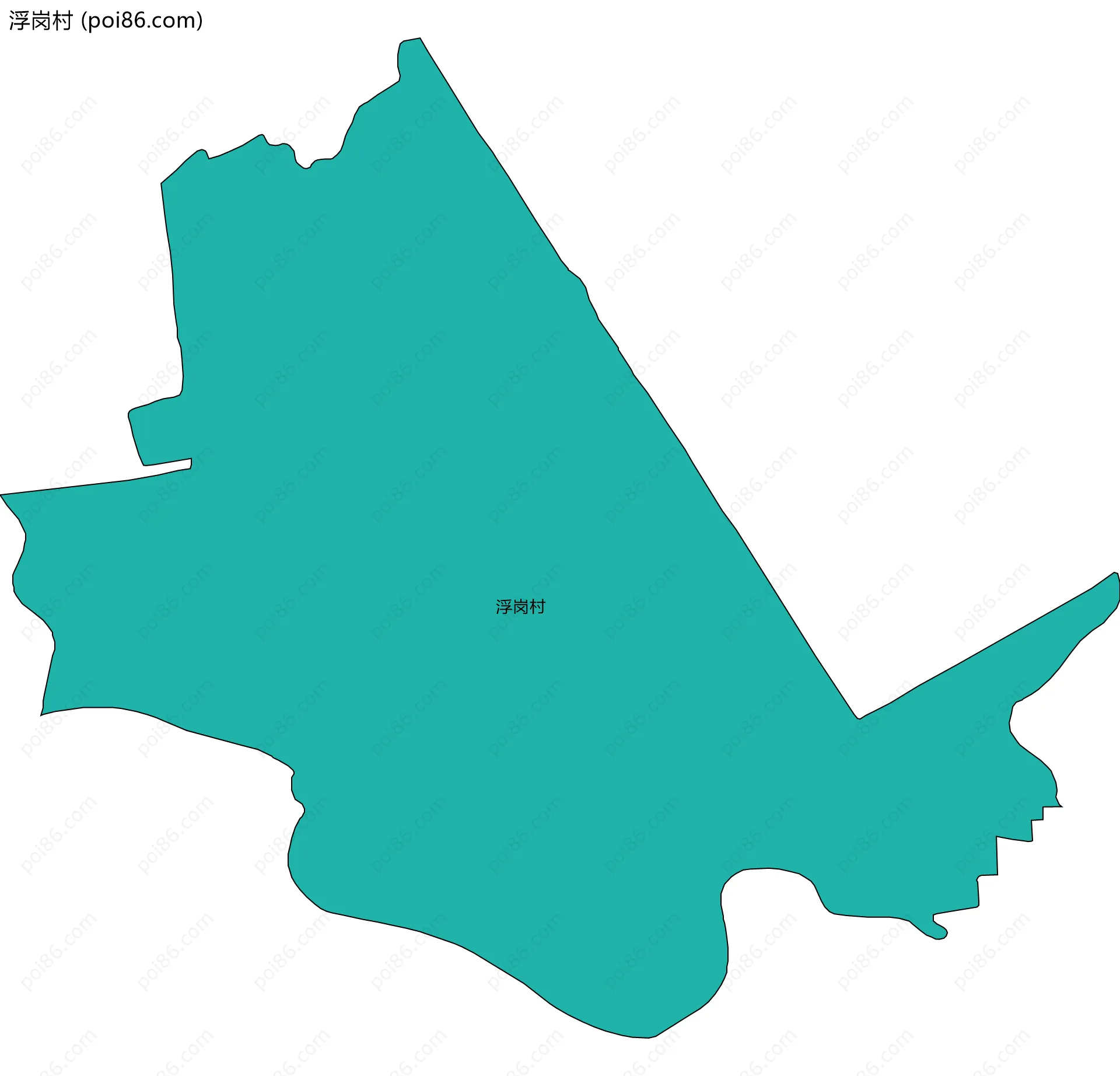 浮岗村边界地图