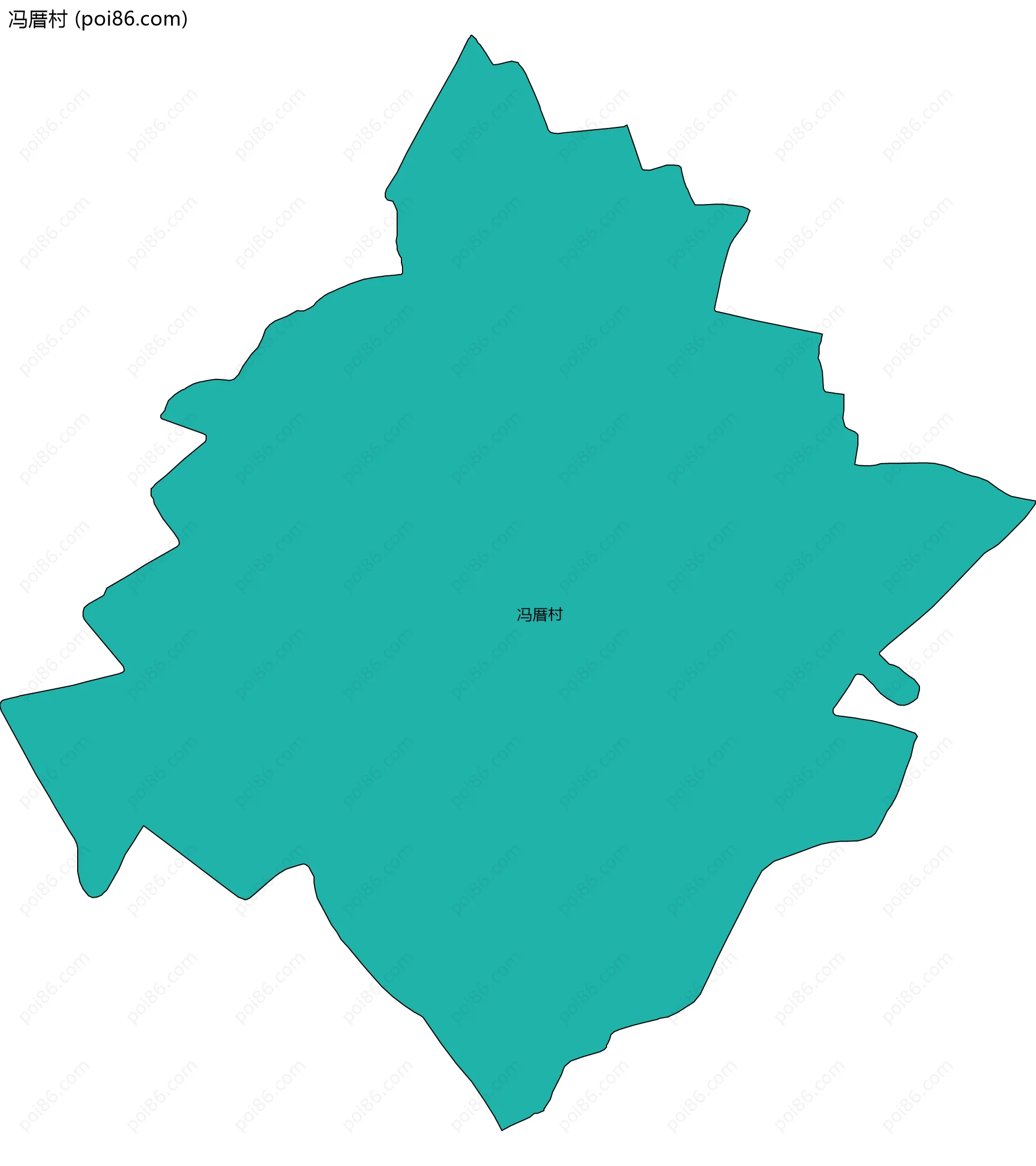 冯厝村边界地图