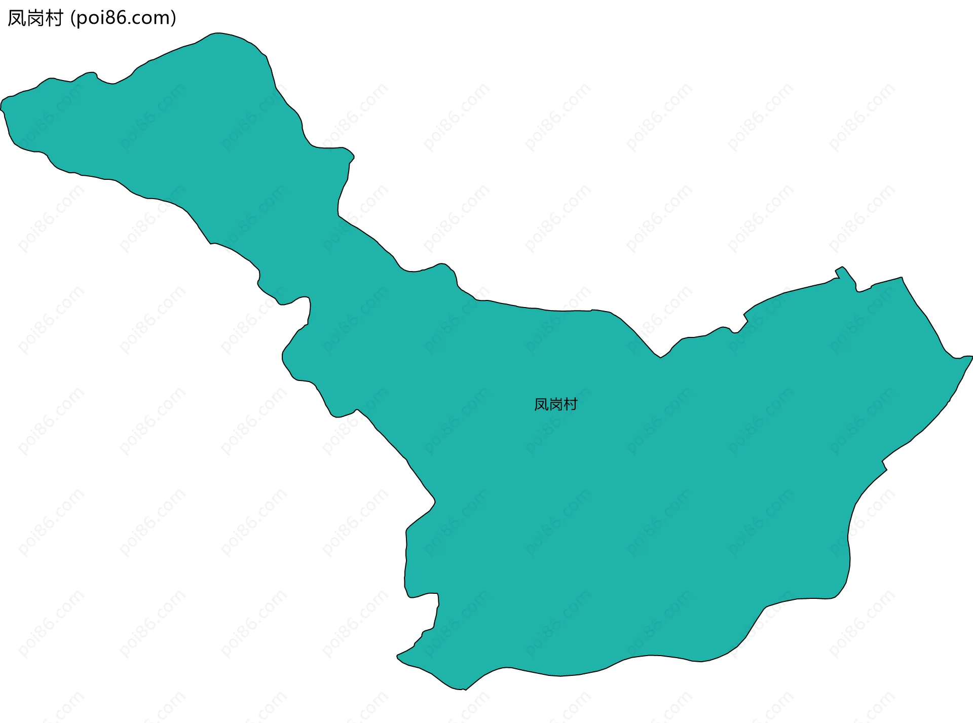 凤岗村边界地图