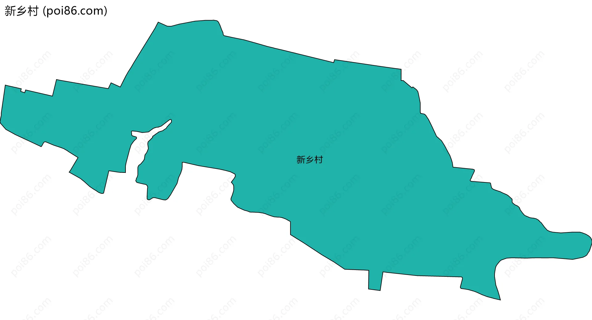 新乡村边界地图