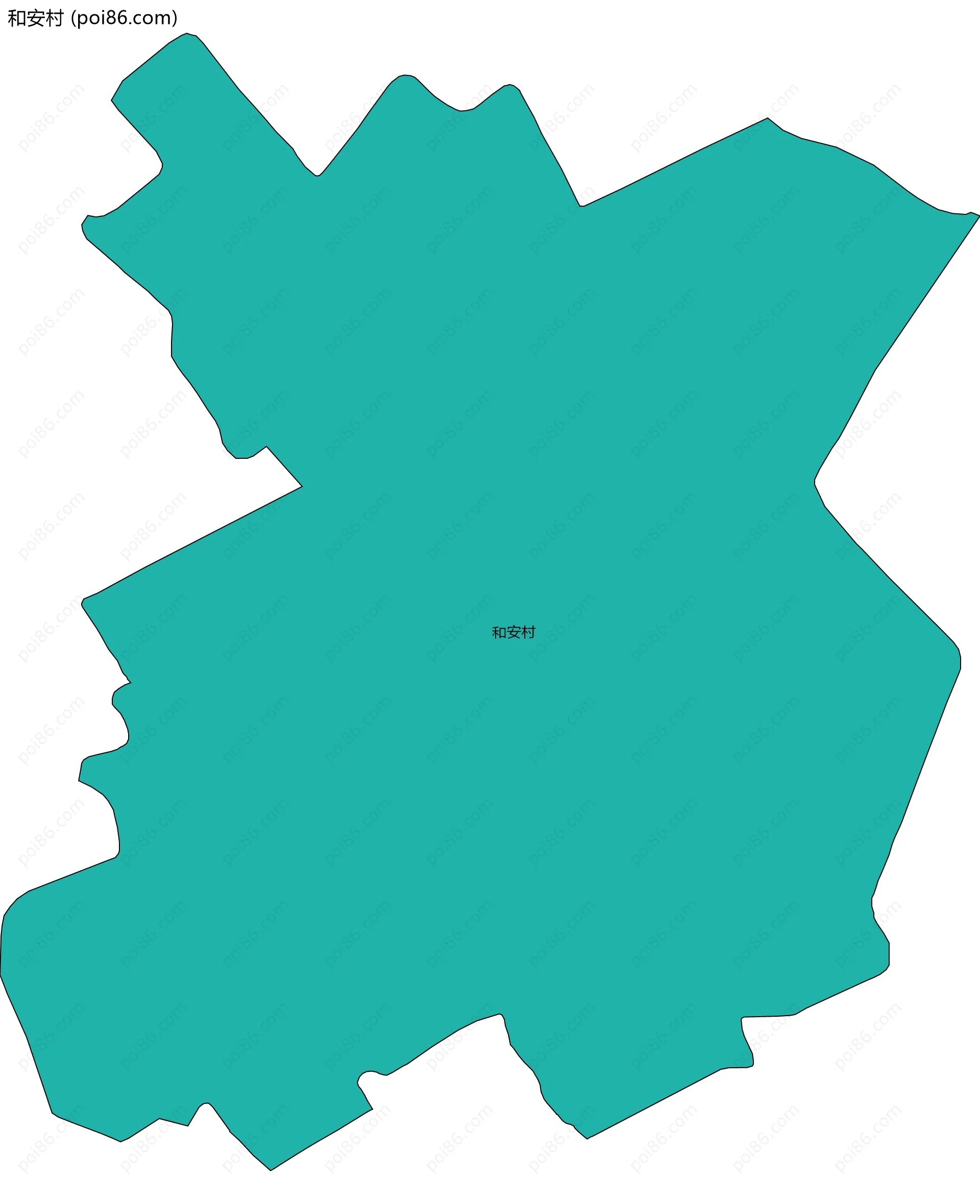 和安村边界地图