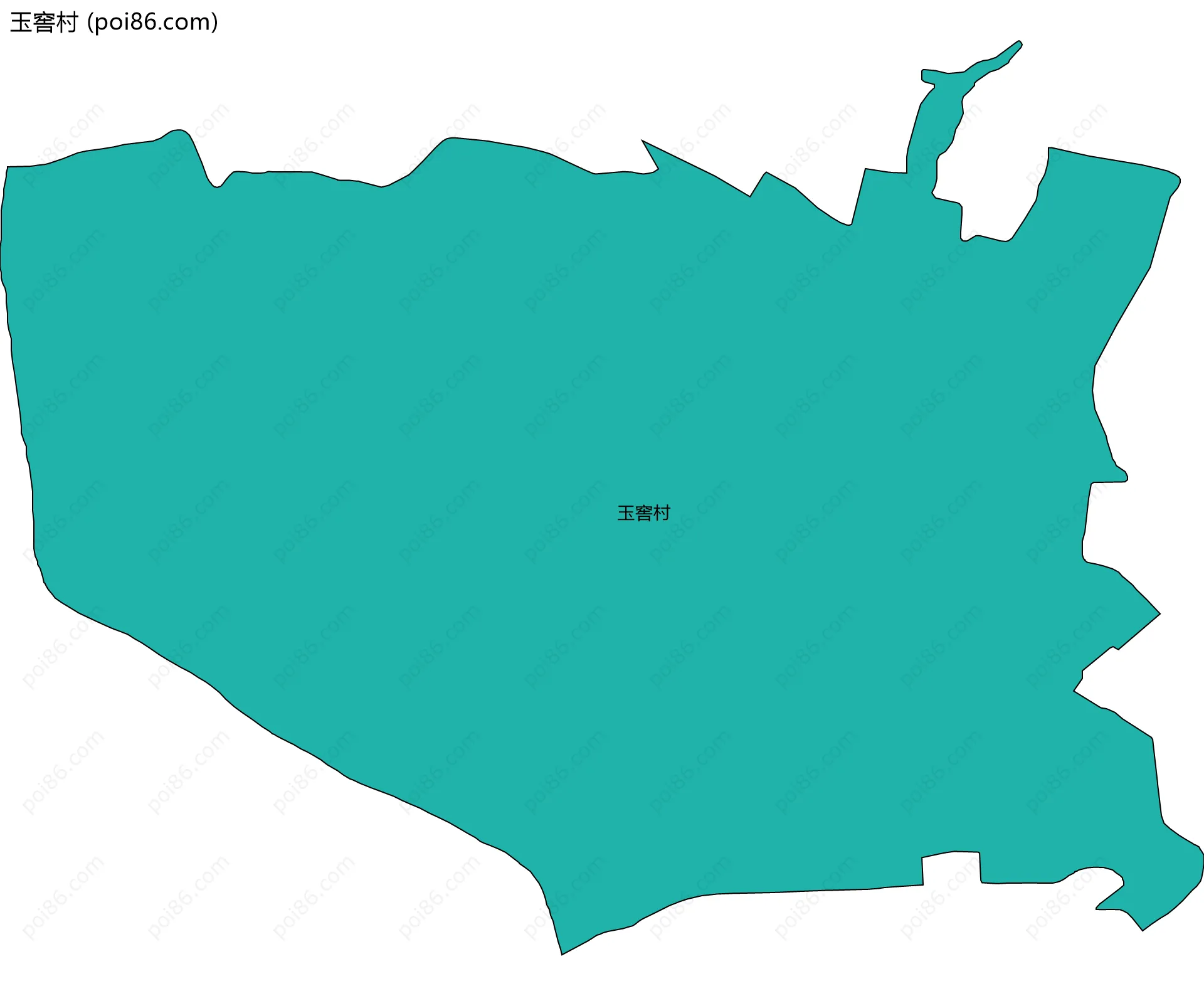 玉窖村边界地图