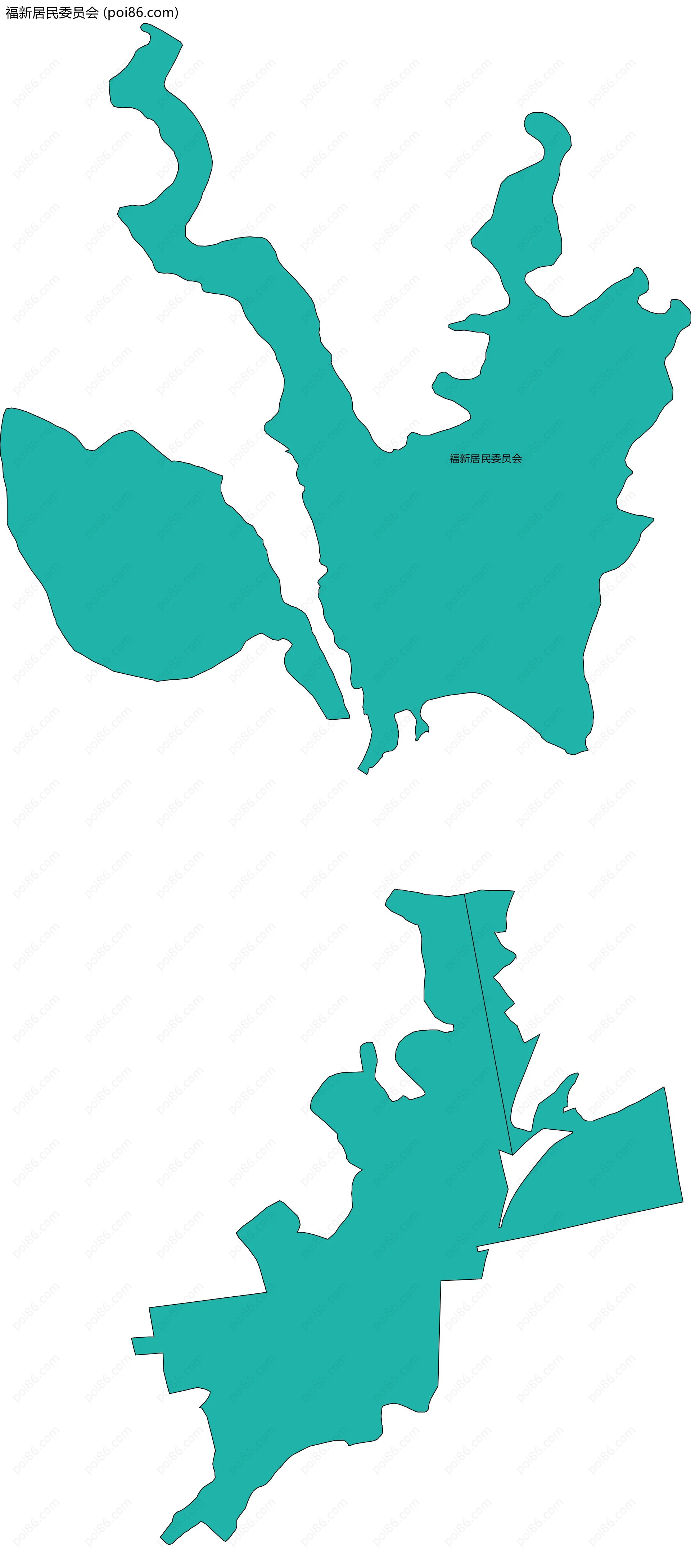 福新居民委员会边界地图