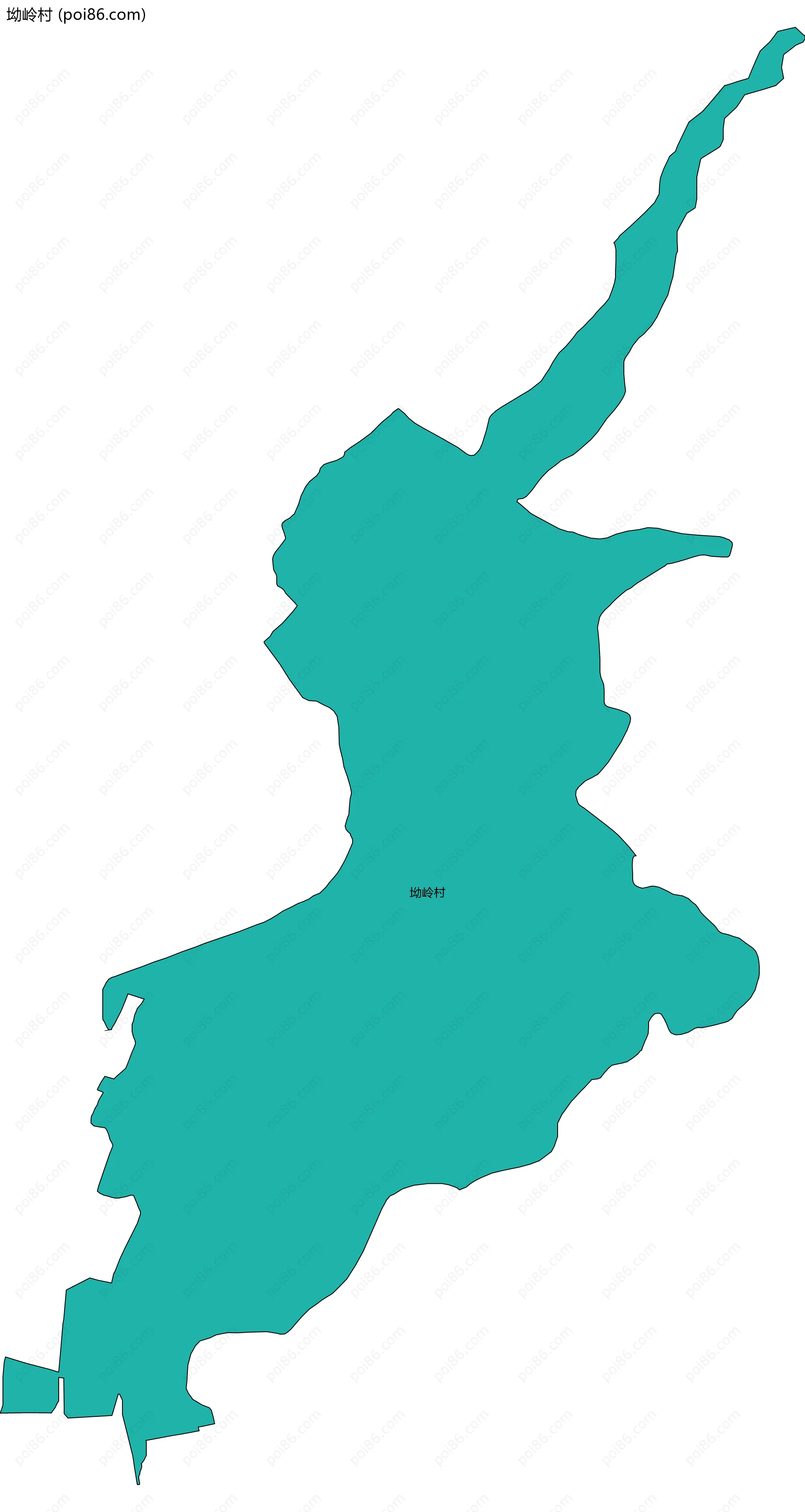 坳岭村边界地图