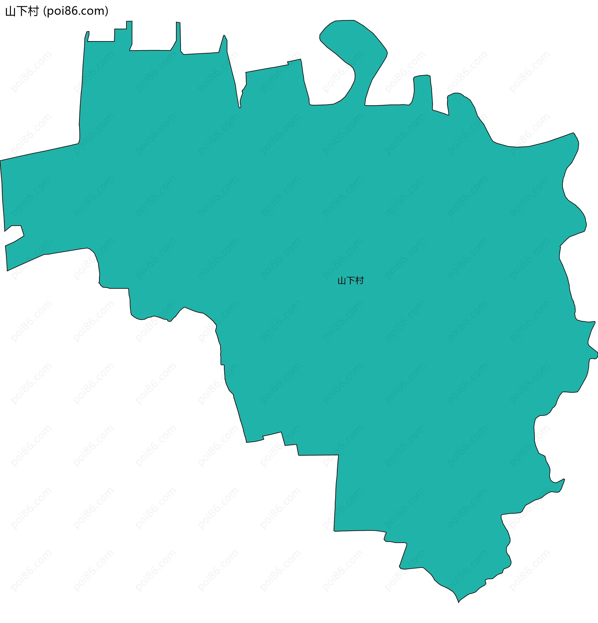 山下村边界地图