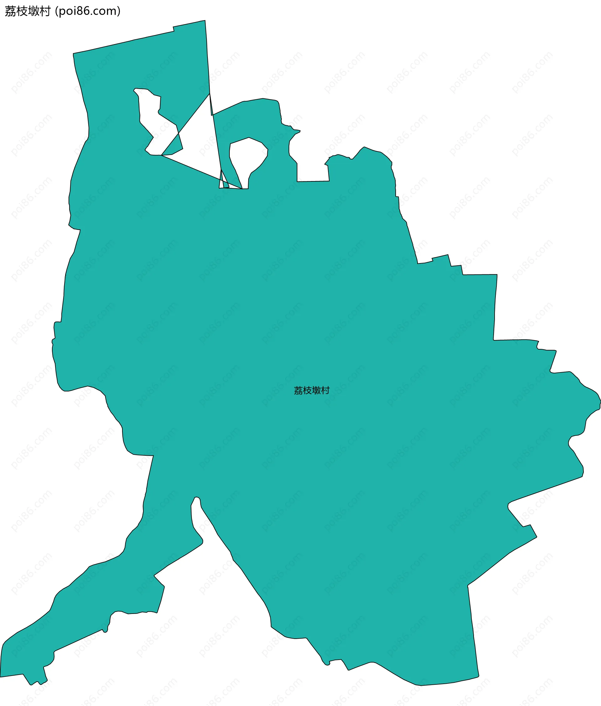 荔枝墩村边界地图