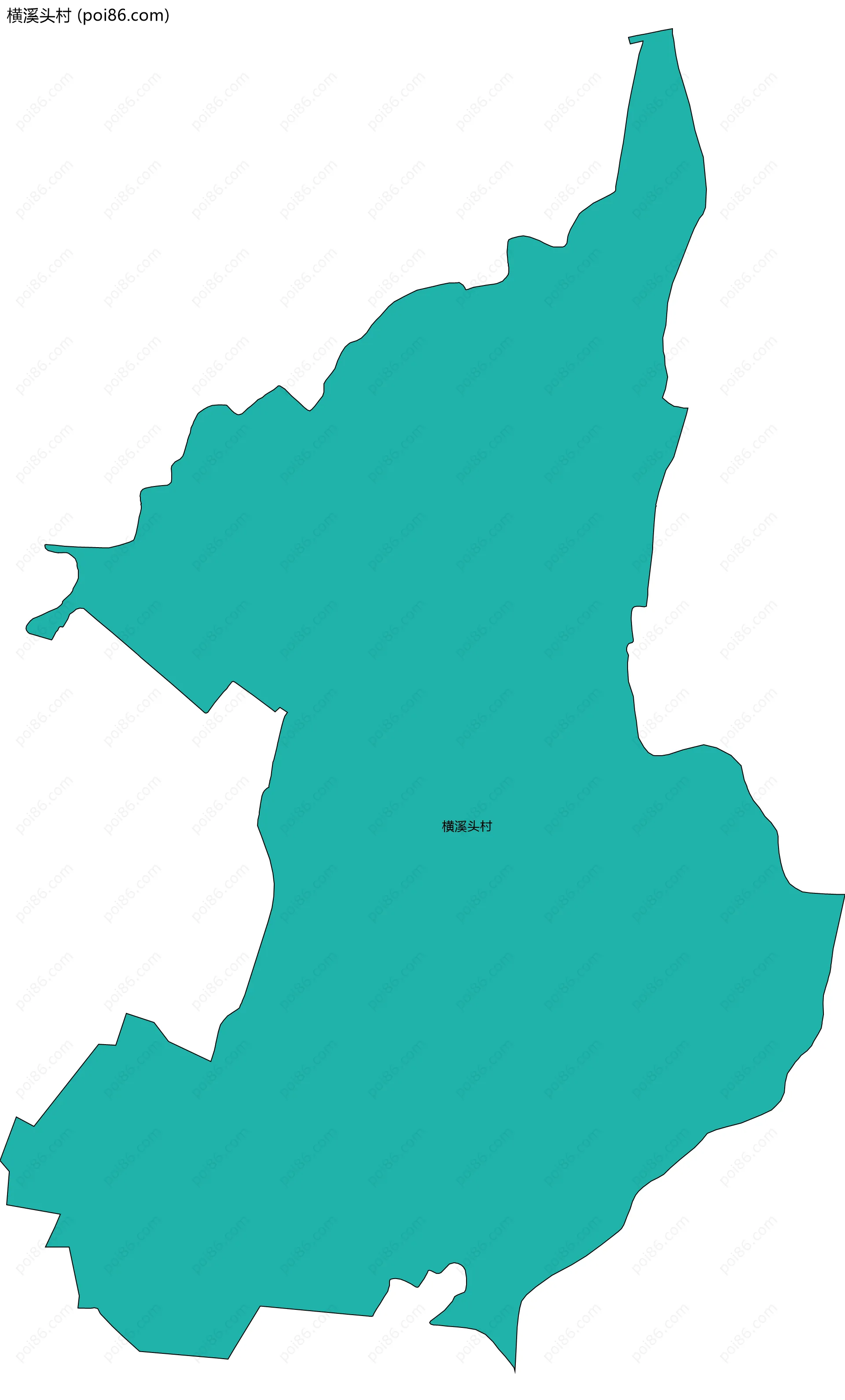 横溪头村边界地图