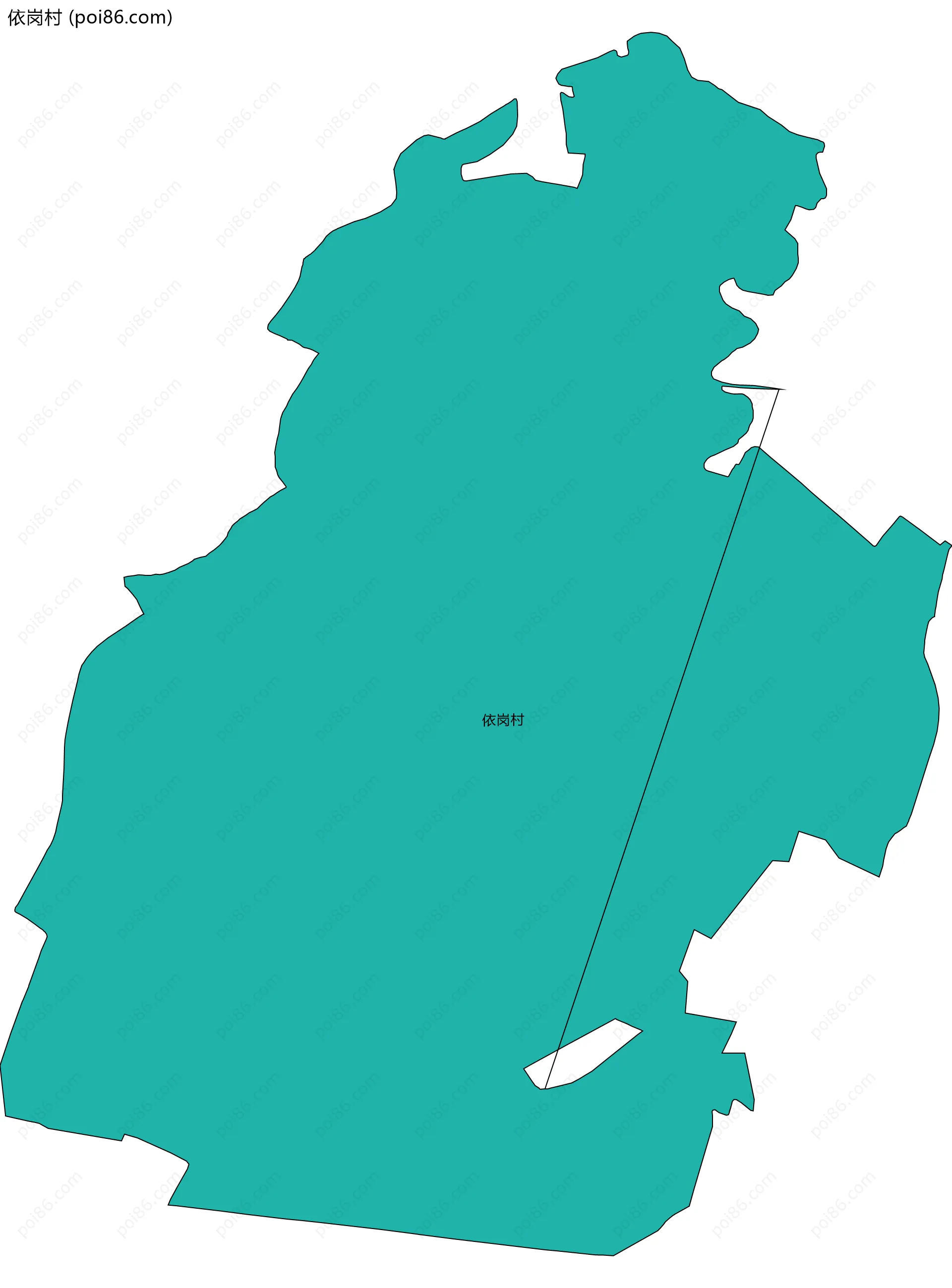 依岗村边界地图