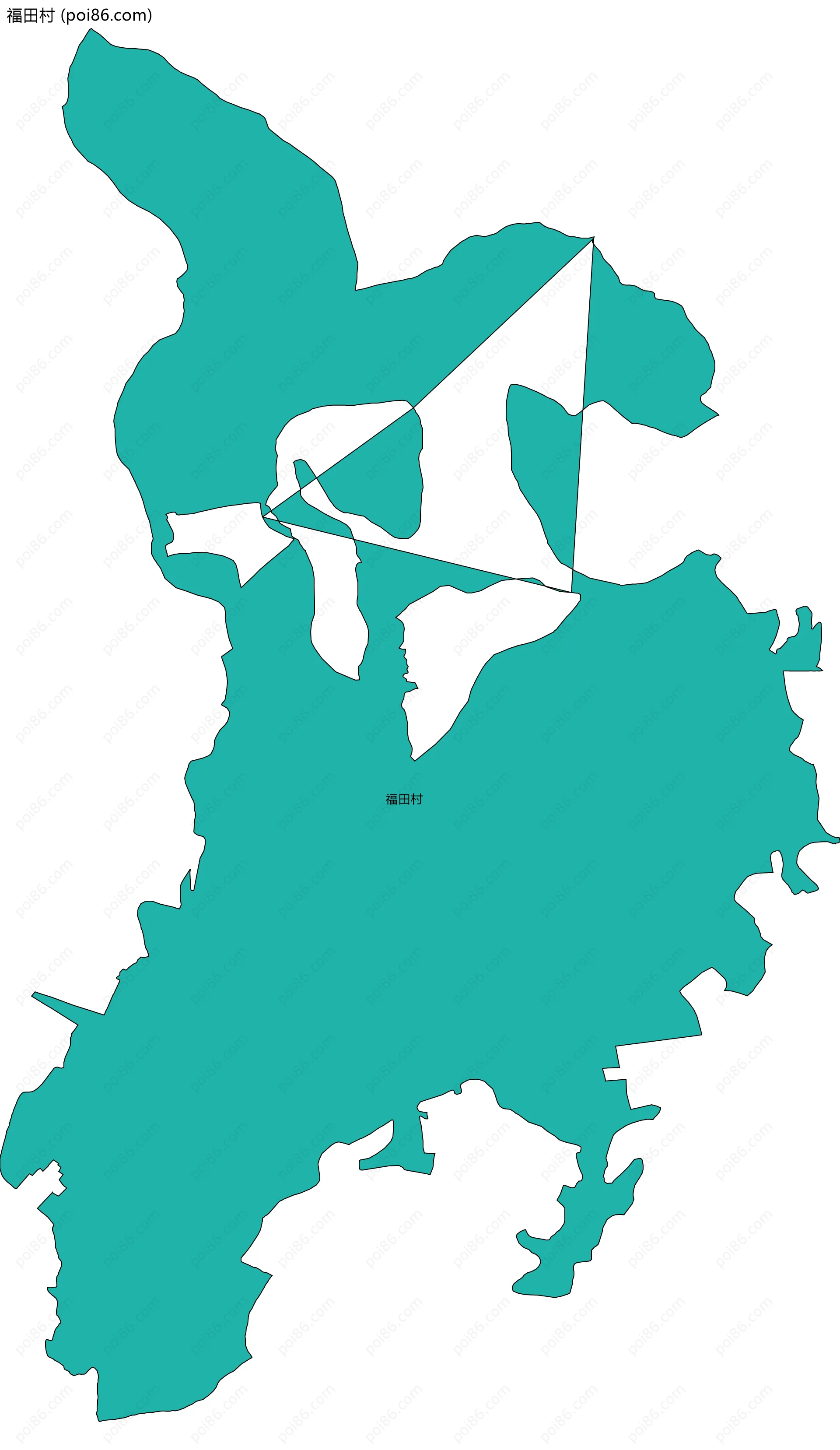 福田村边界地图