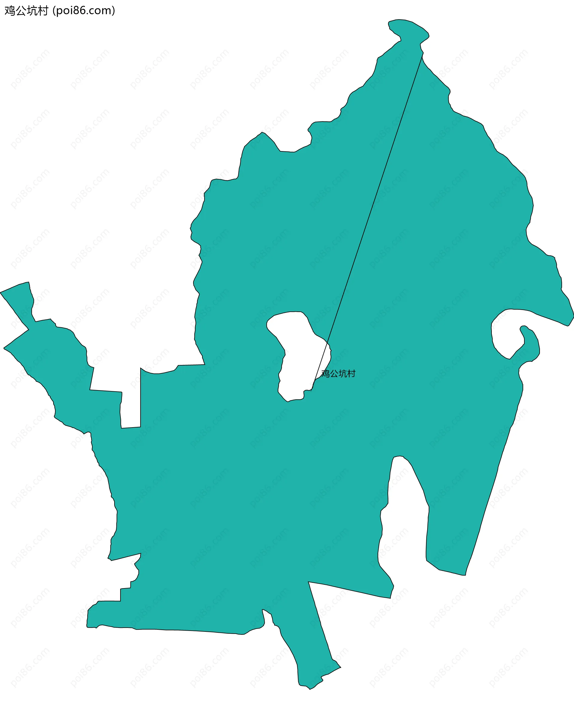 鸡公坑村边界地图