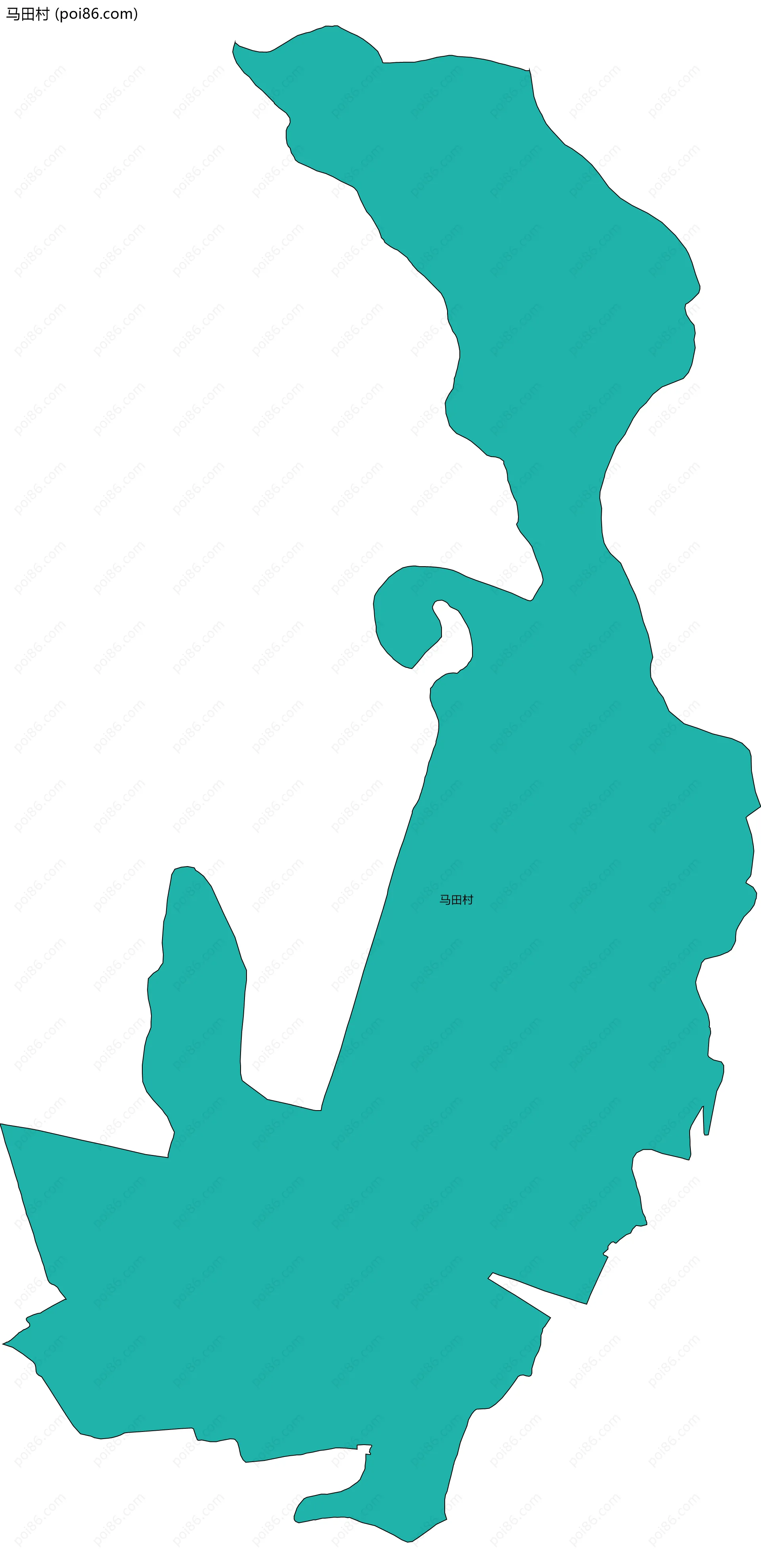 马田村边界地图