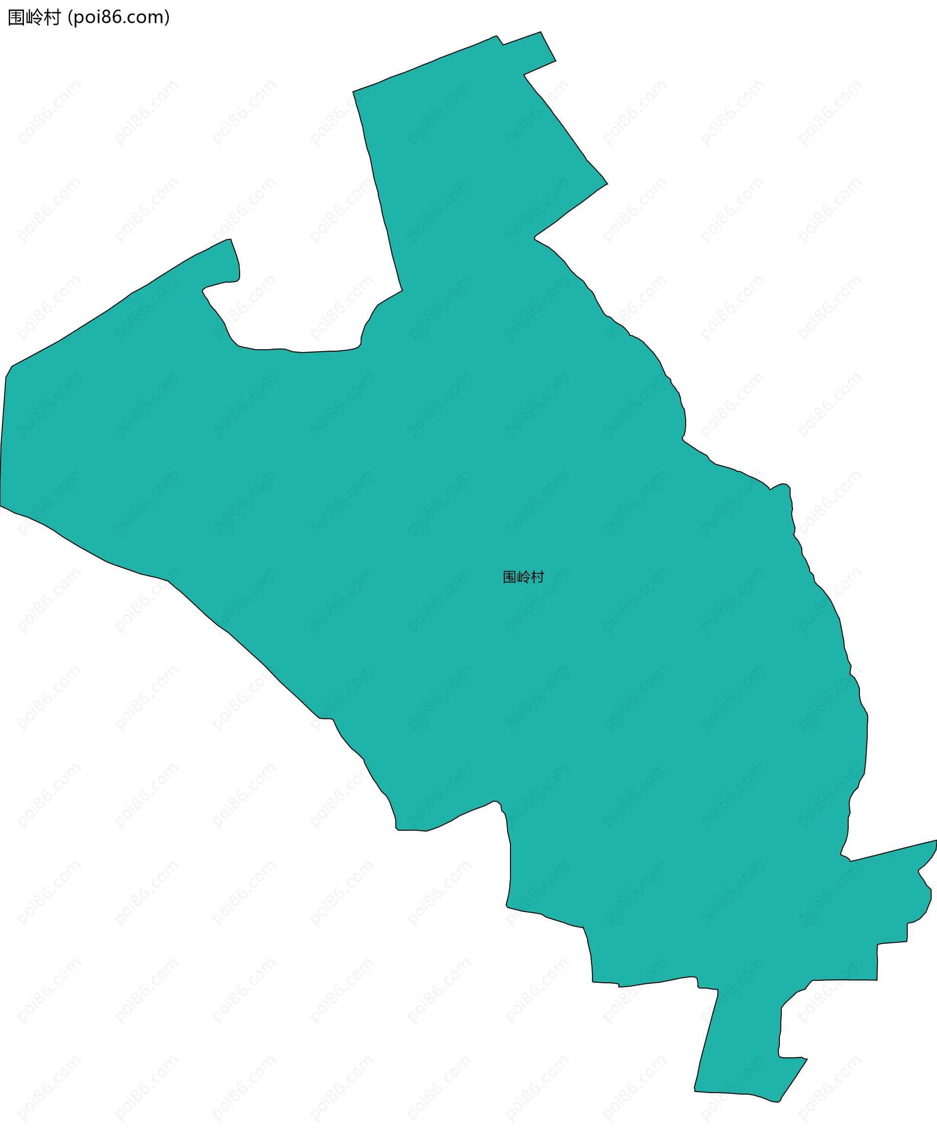 围岭村边界地图