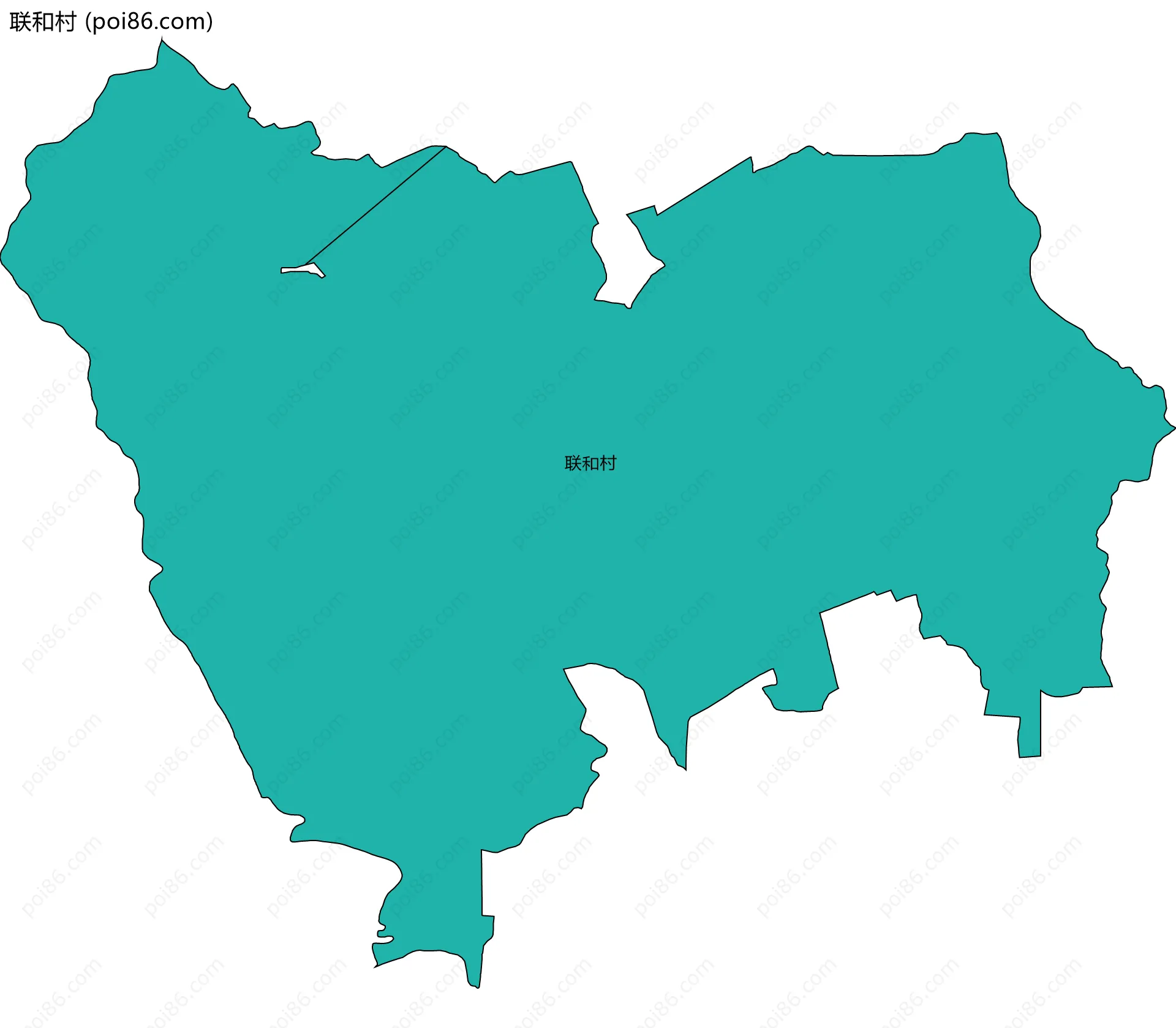 联和村边界地图