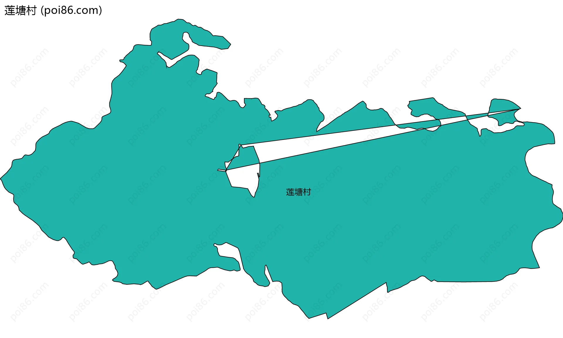 莲塘村边界地图