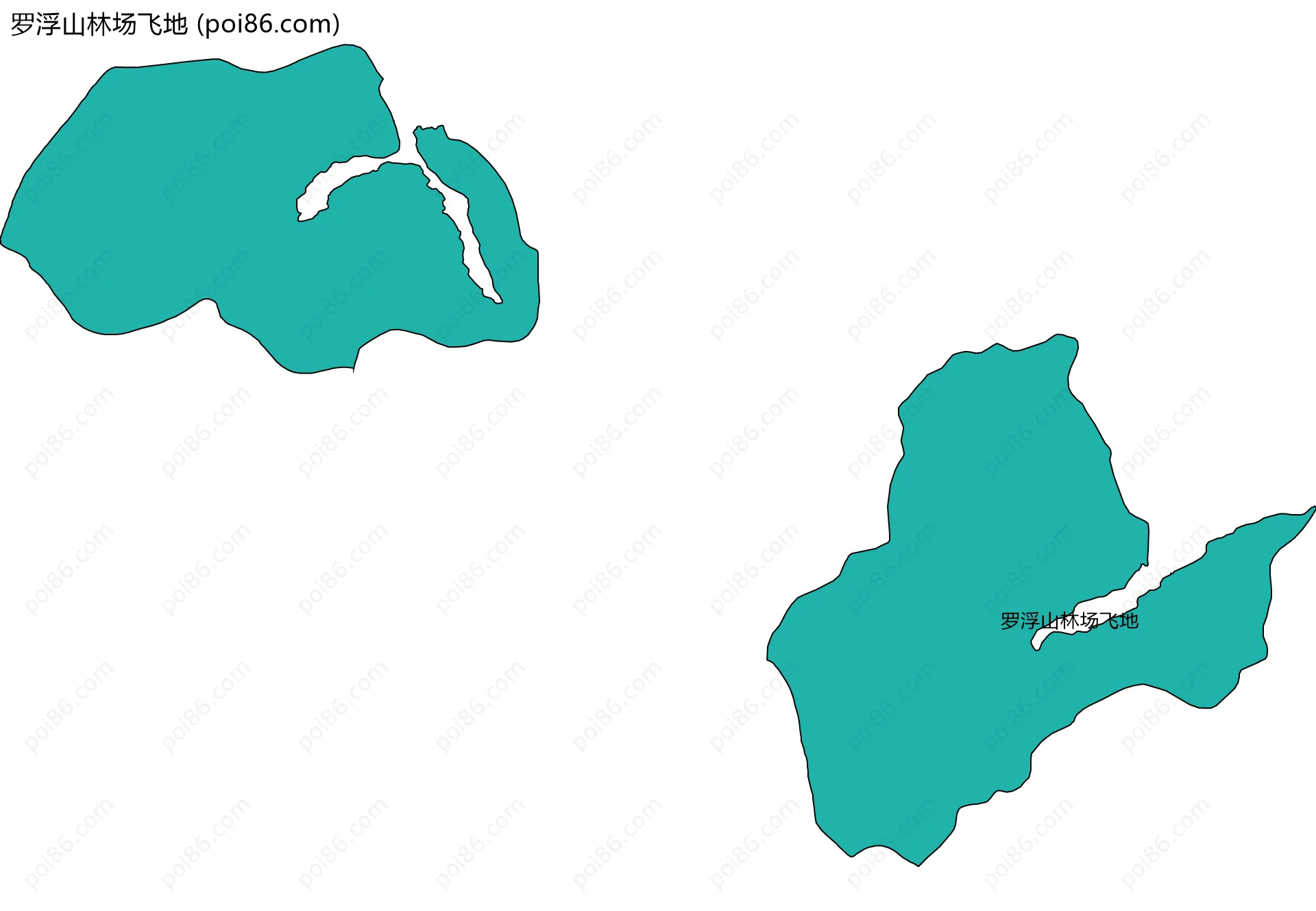 罗浮山林场飞地边界地图