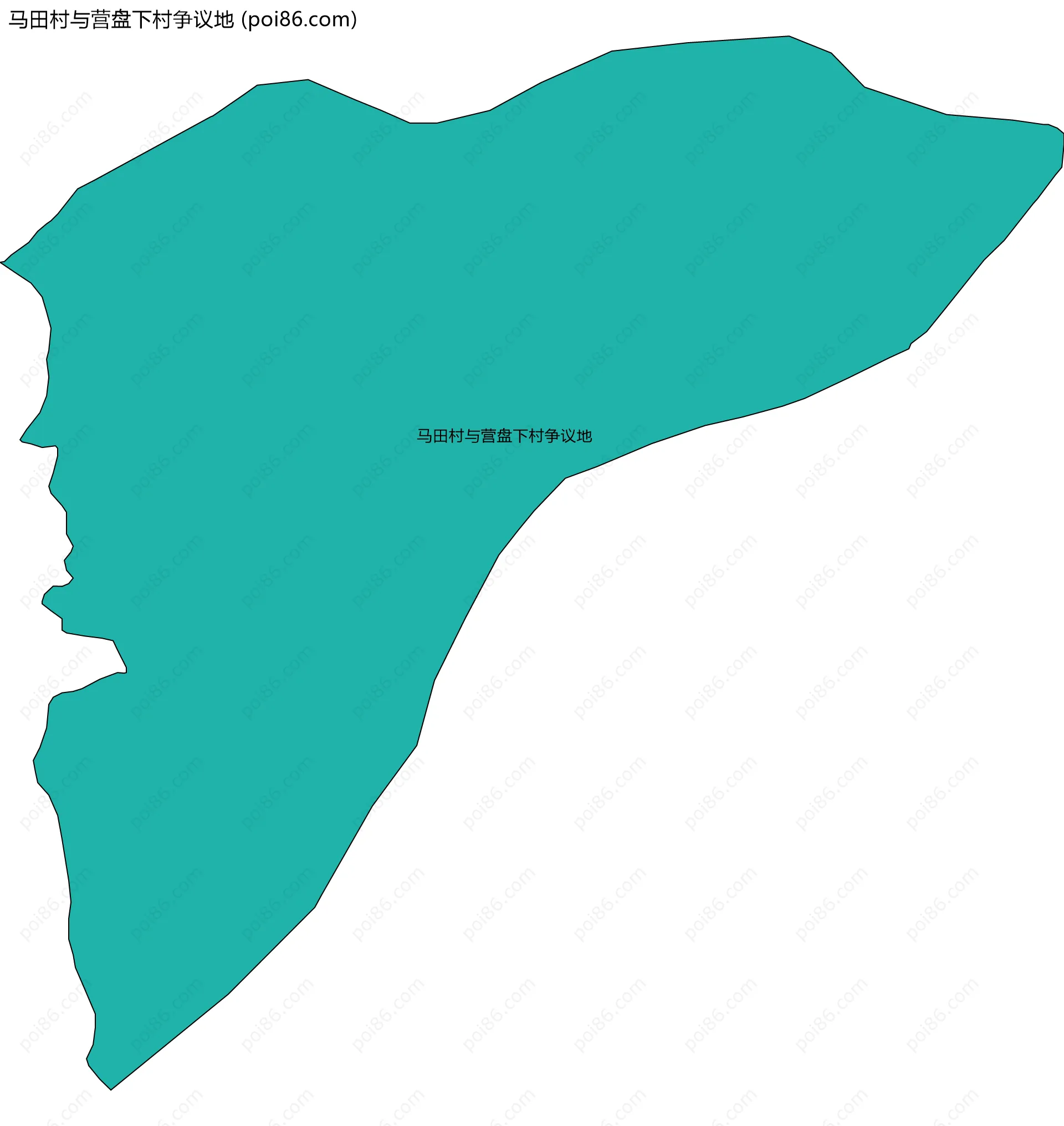马田村与营盘下村争议地边界地图
