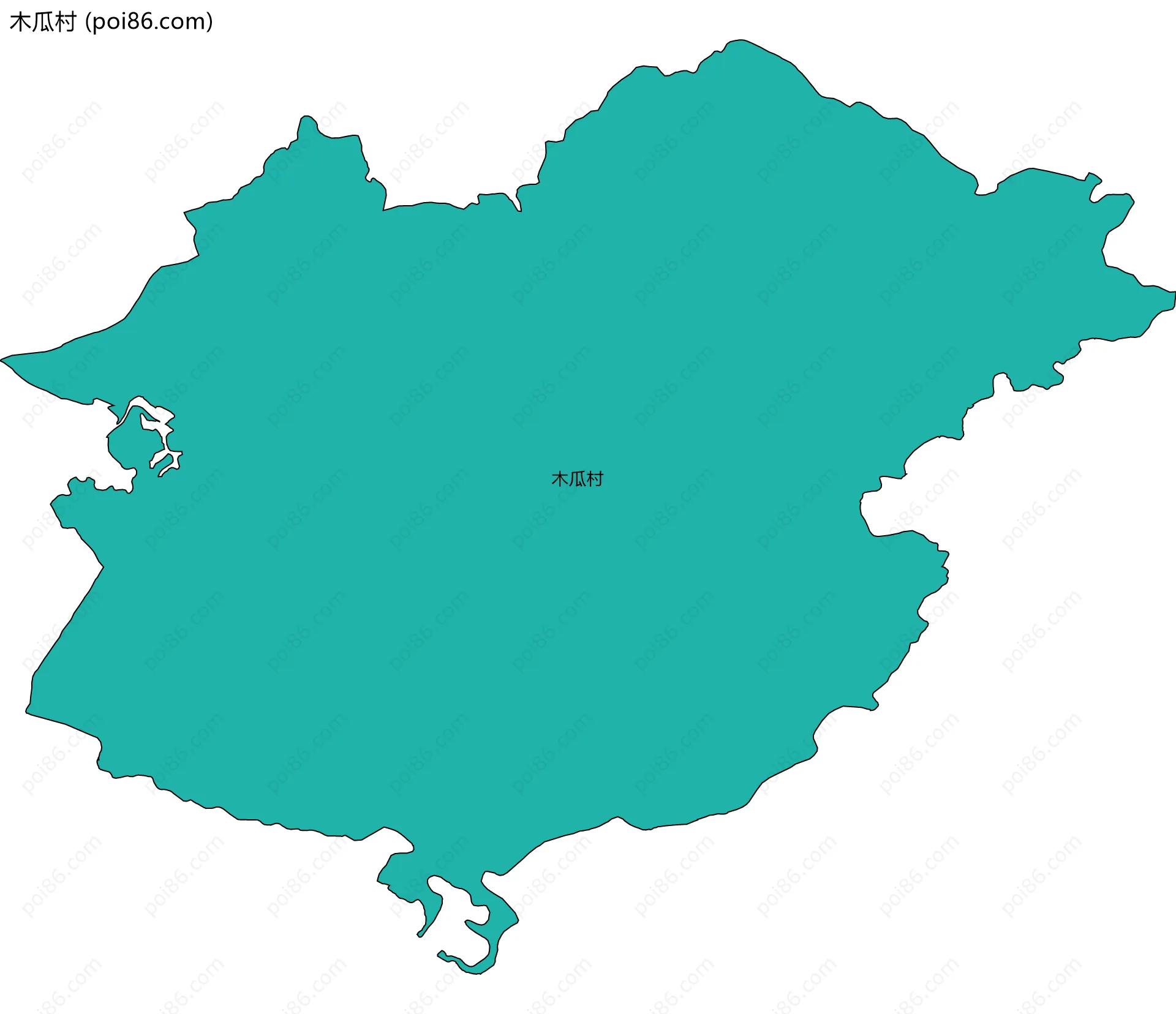 木瓜村边界地图