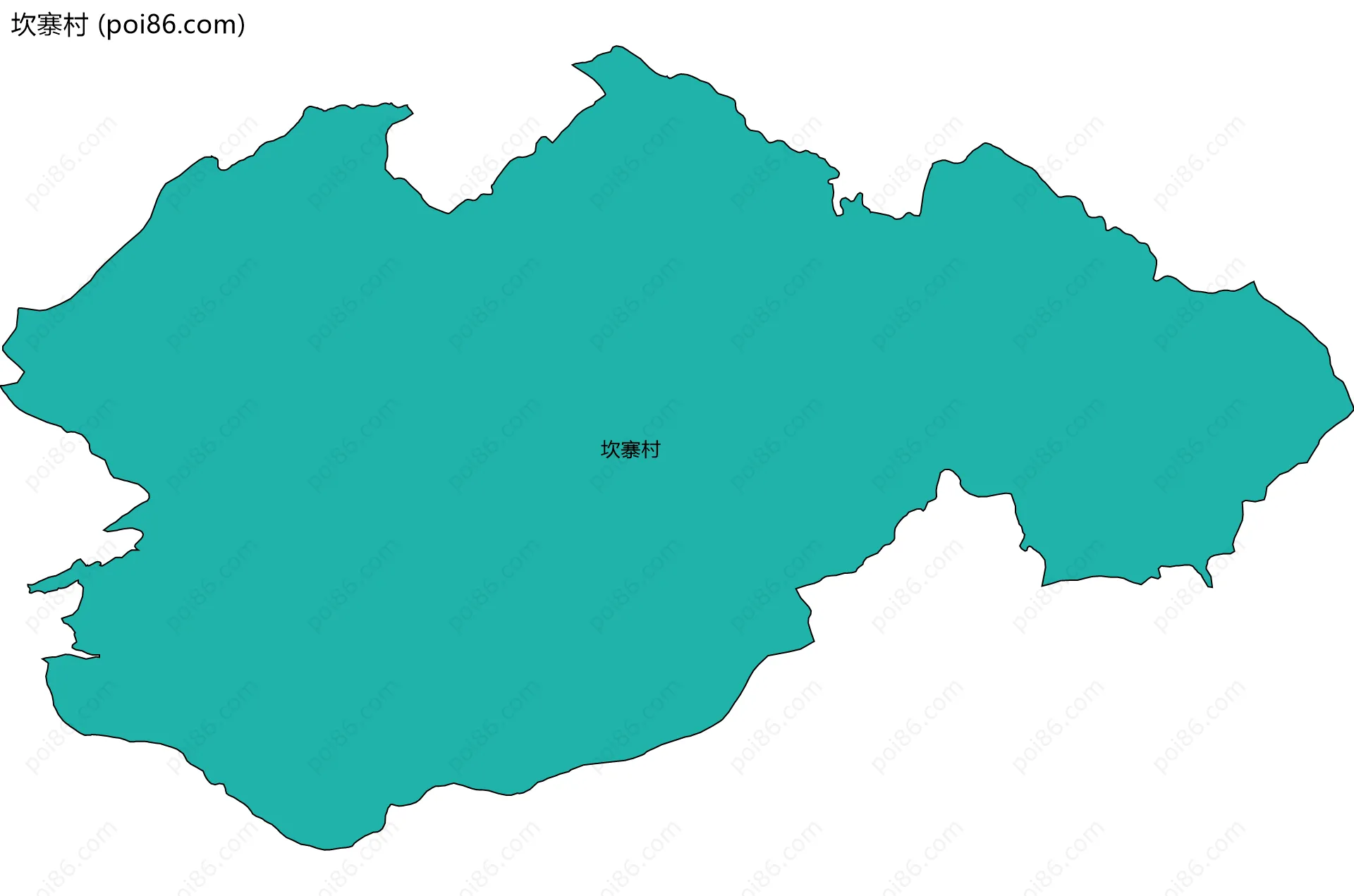 坎寨村边界地图