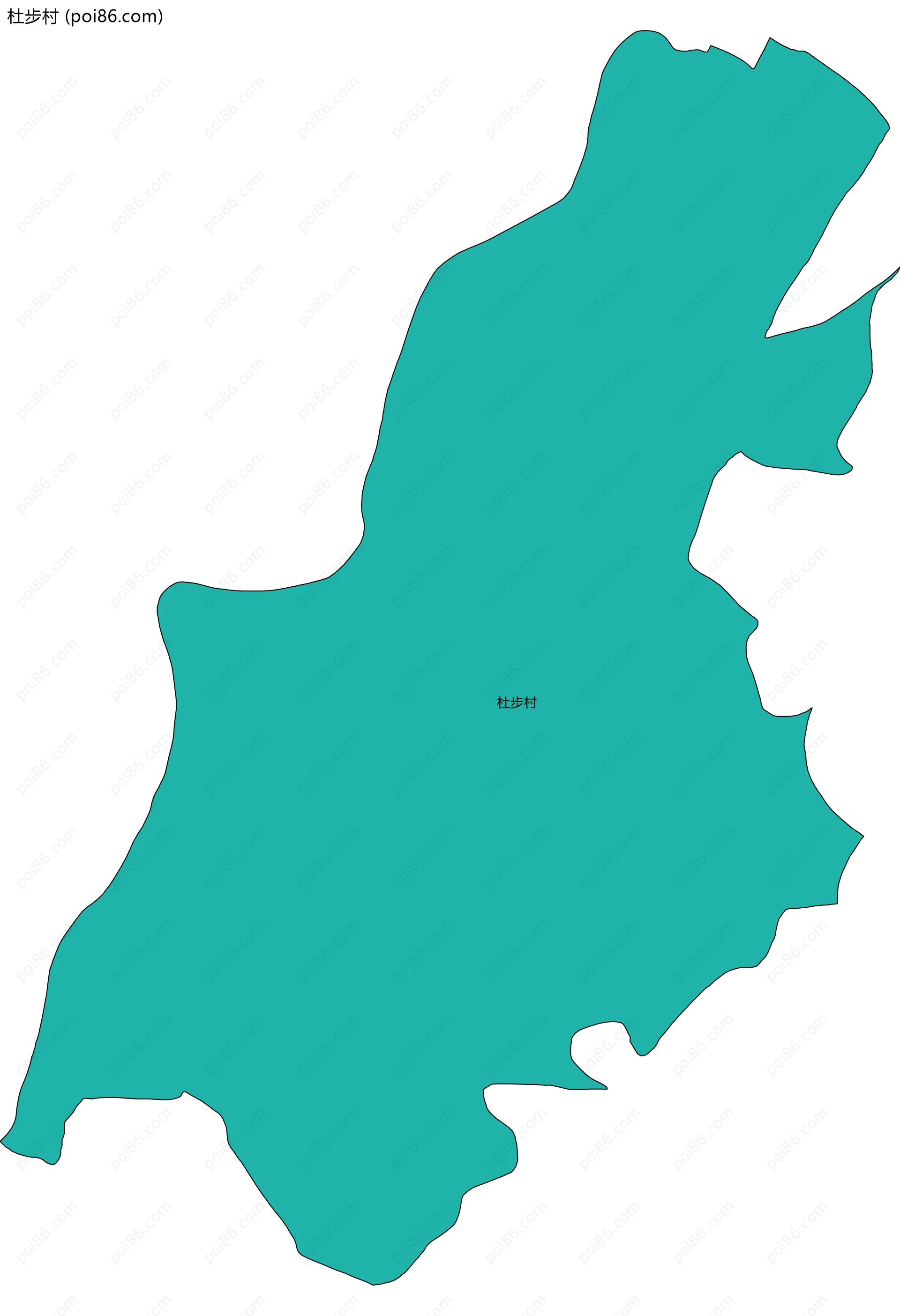 杜步村边界地图