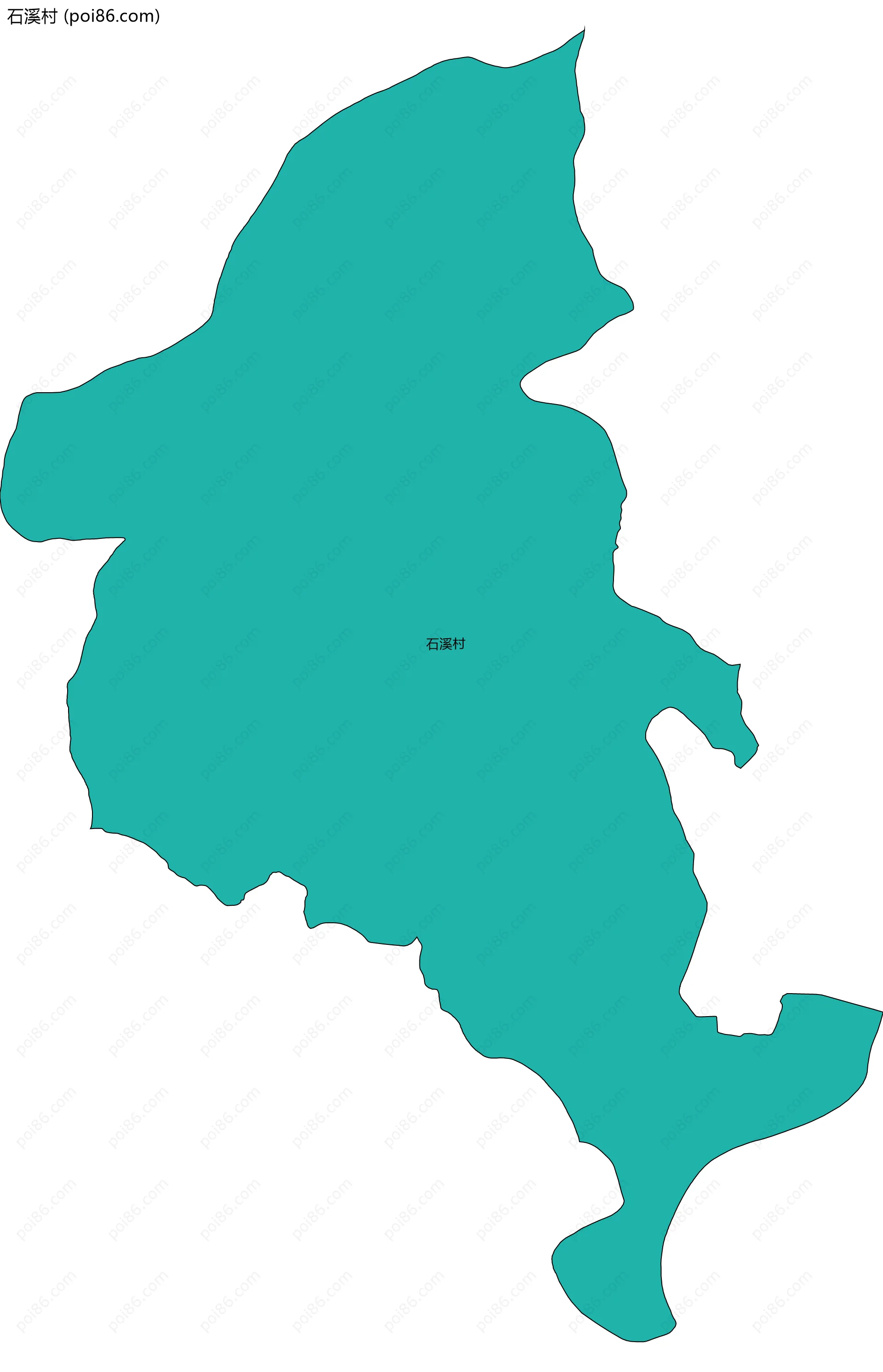 石溪村边界地图