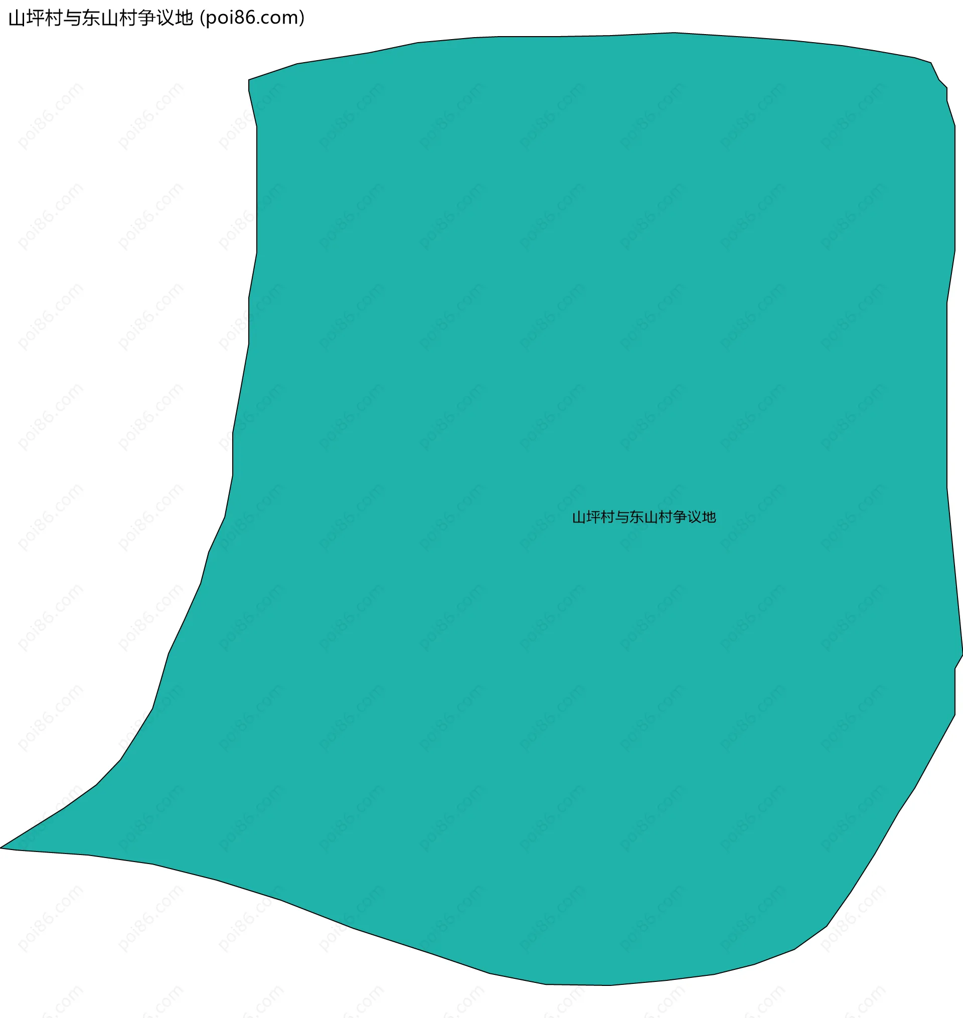 山坪村与东山村争议地边界地图