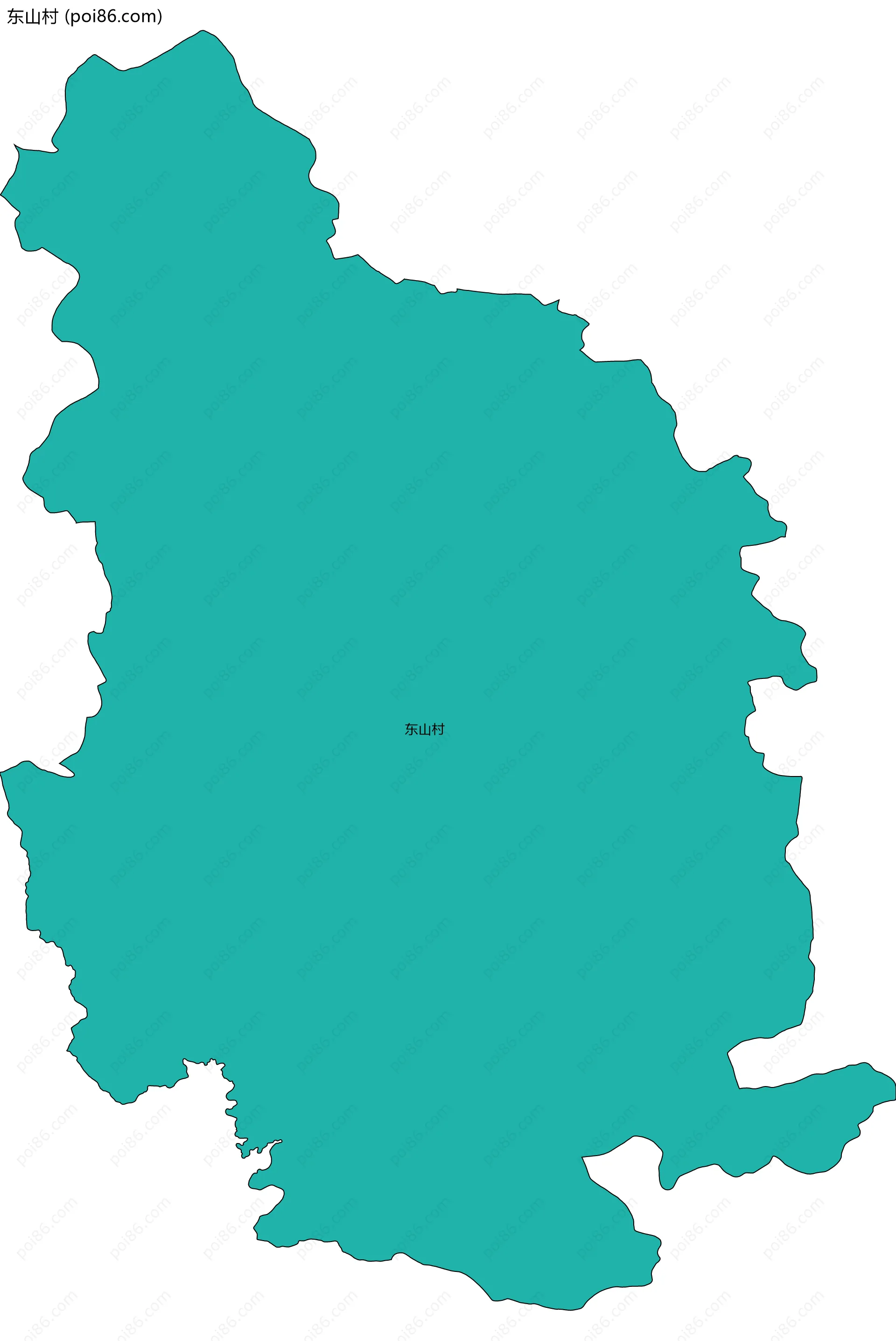 东山村边界地图