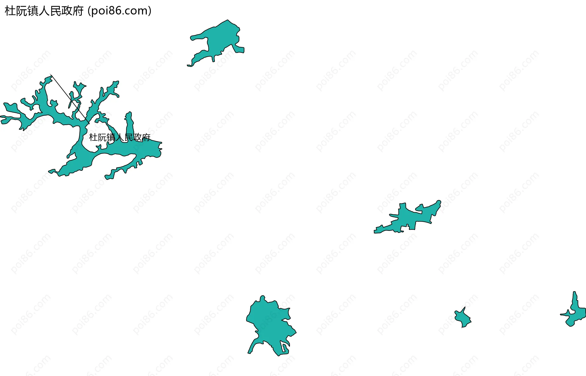 杜阮镇人民政府边界地图