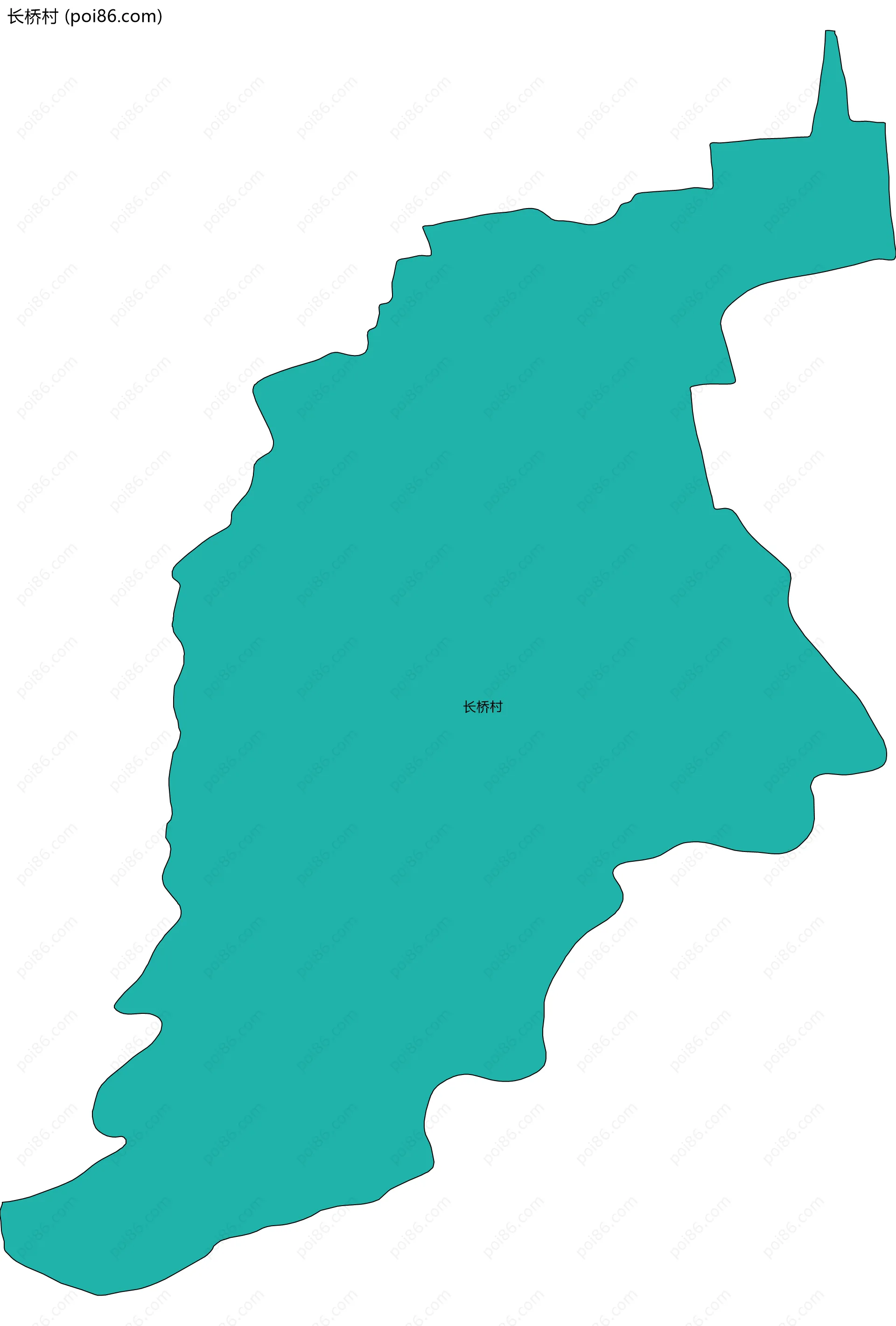 长桥村边界地图