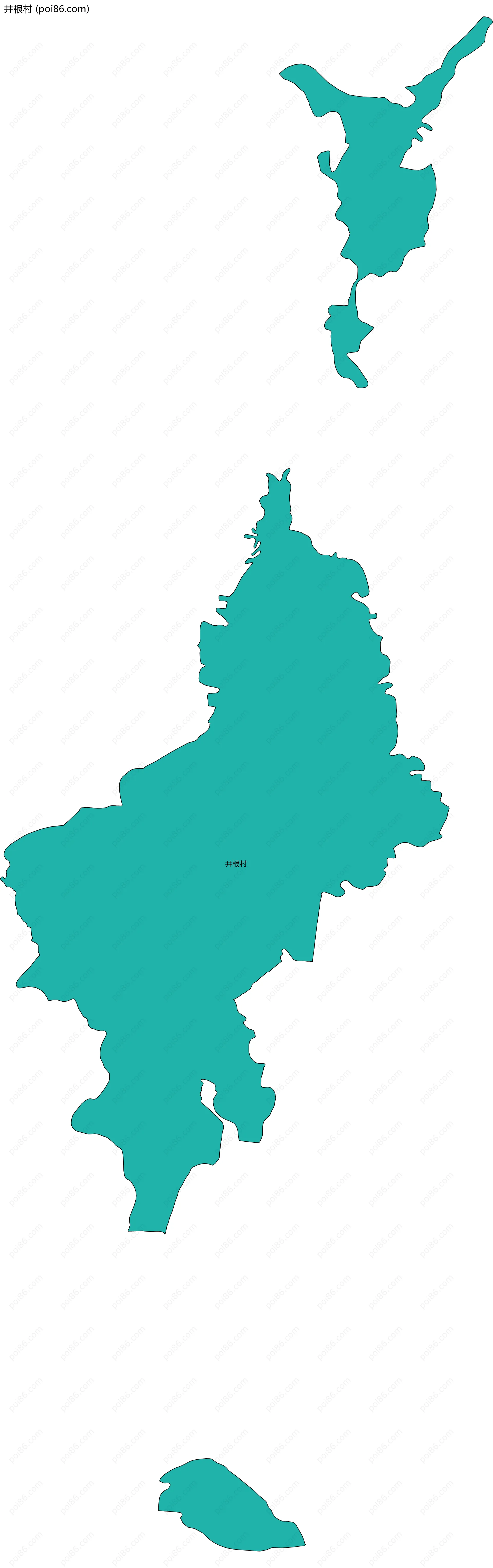 井根村边界地图