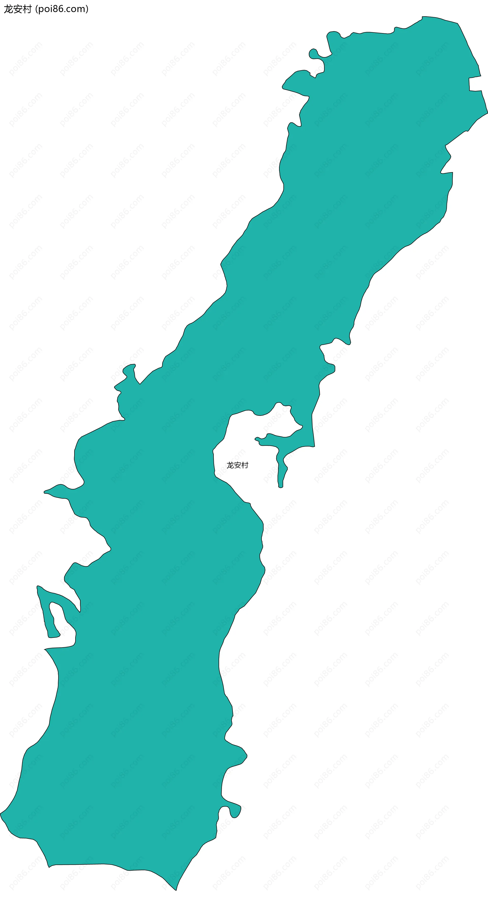 龙安村边界地图