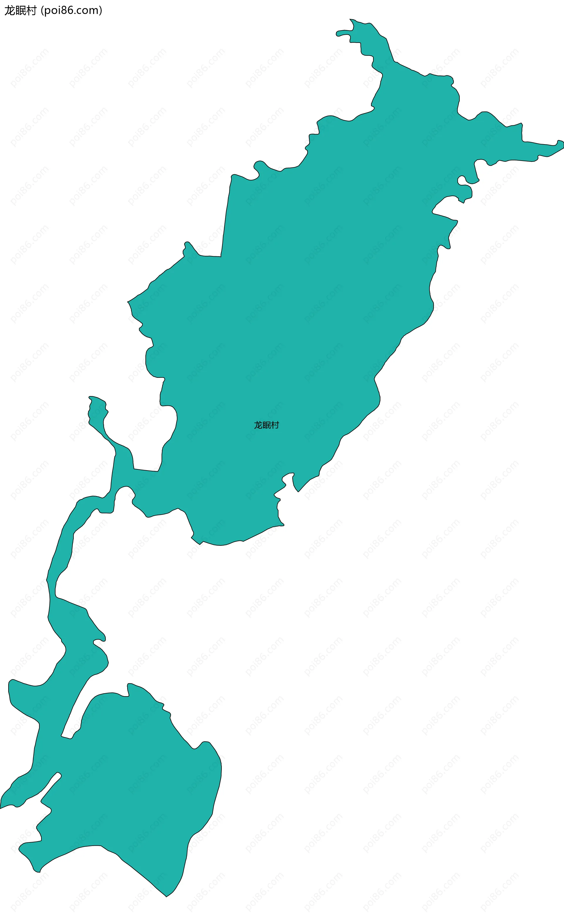 龙眠村边界地图